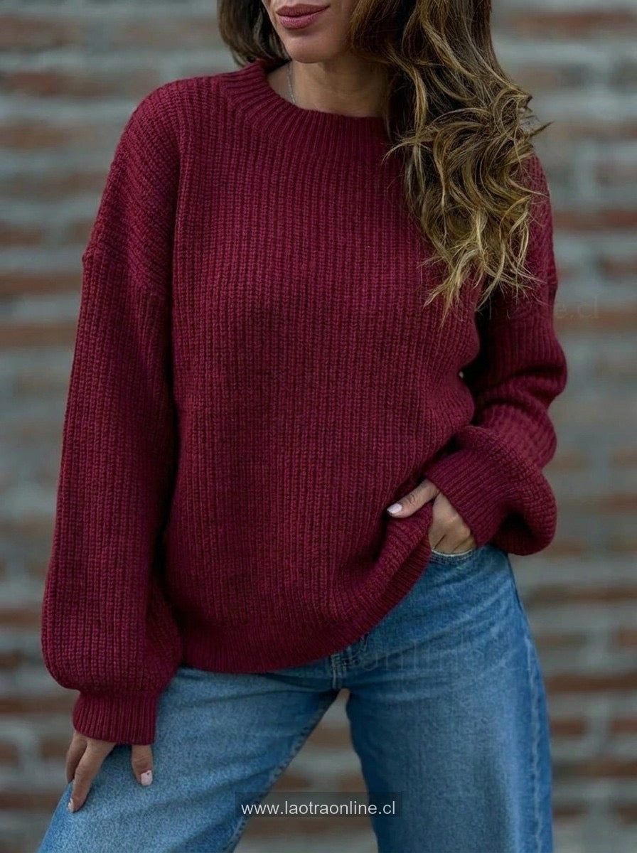 Sweater manga globo Cherry