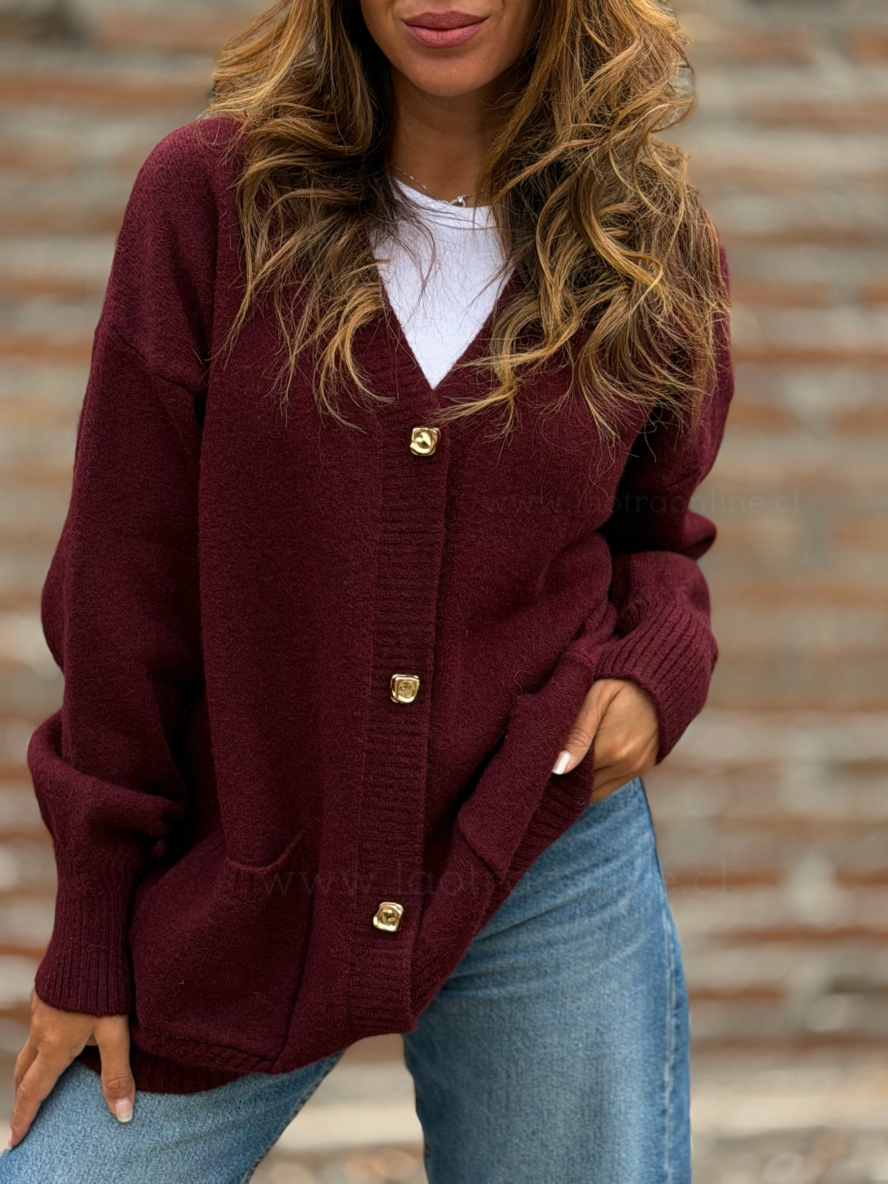 Chaleco Bilbao cherry