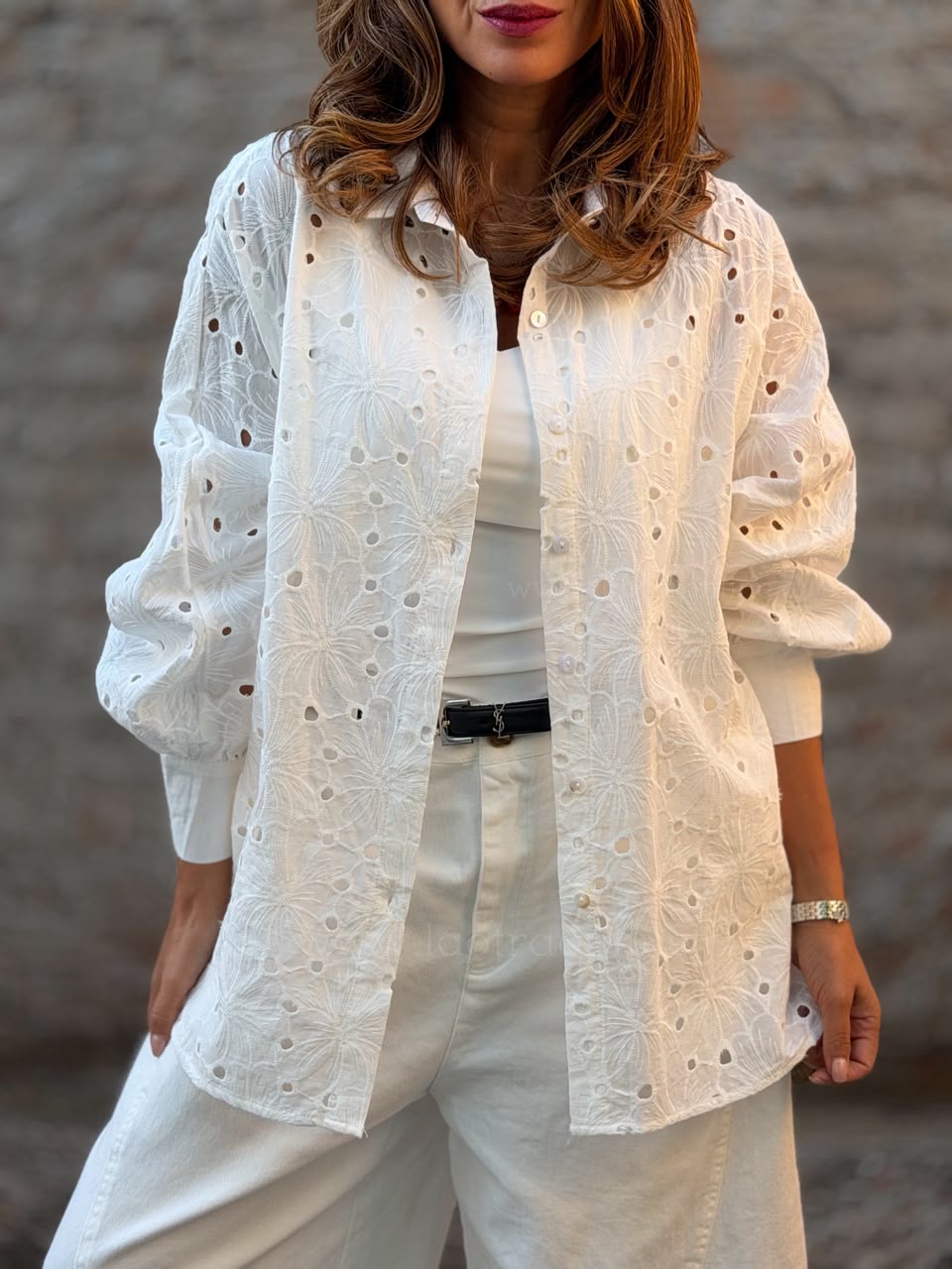 Blusa Cambridge blanco
