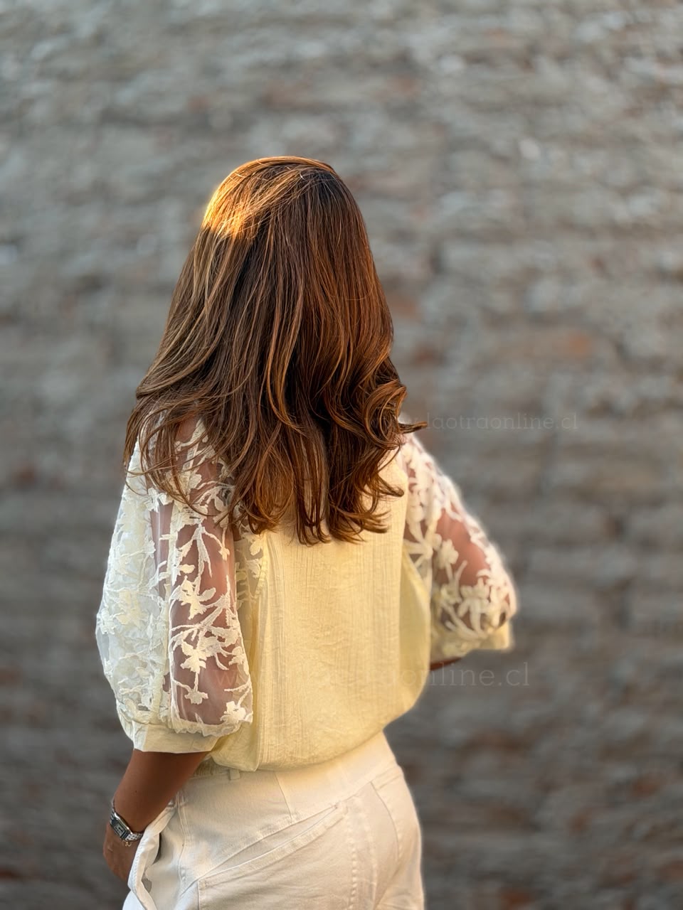 Blusa Coqueta bordada amarillo