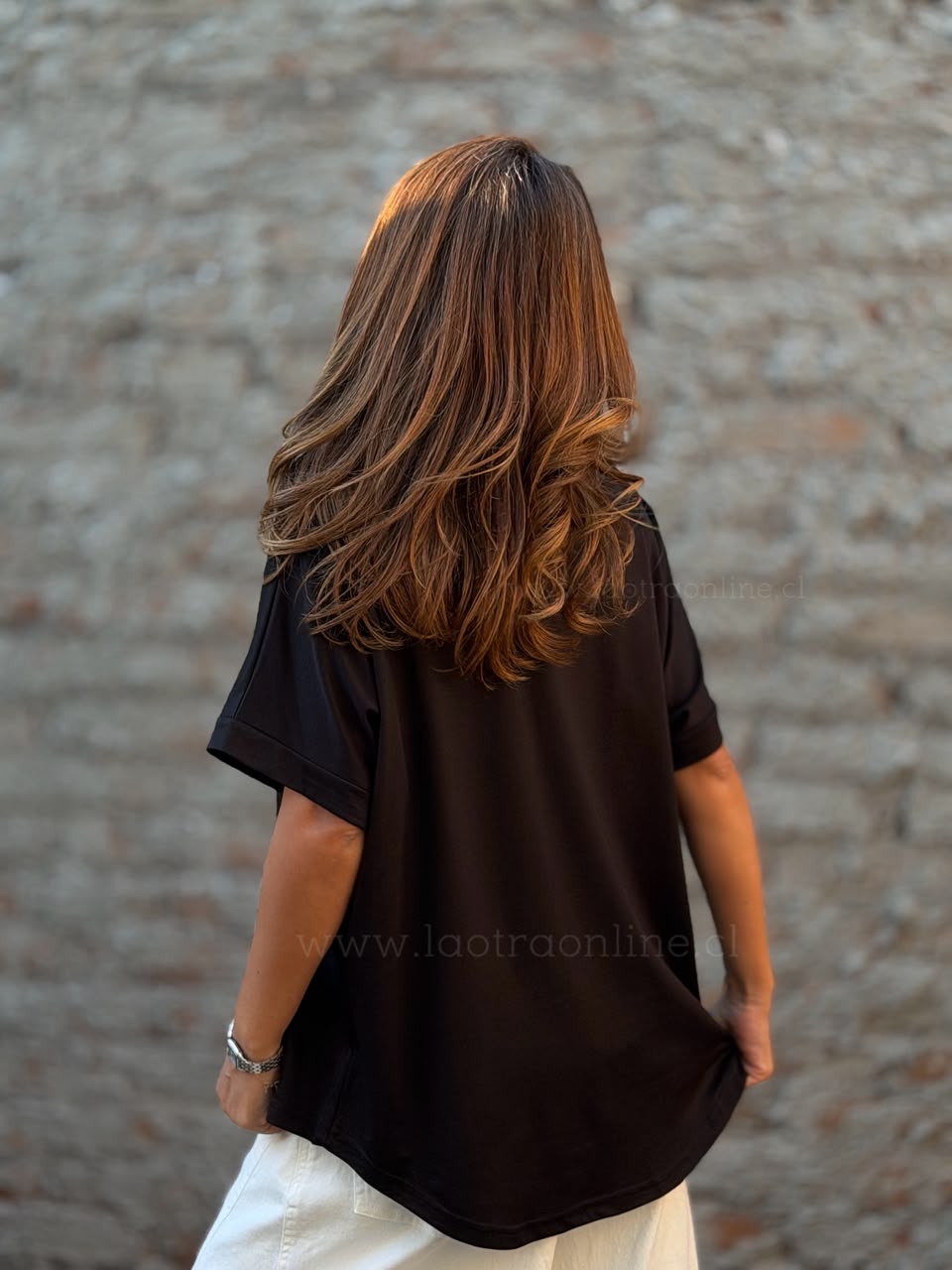 New Polera Oversize +collar negro