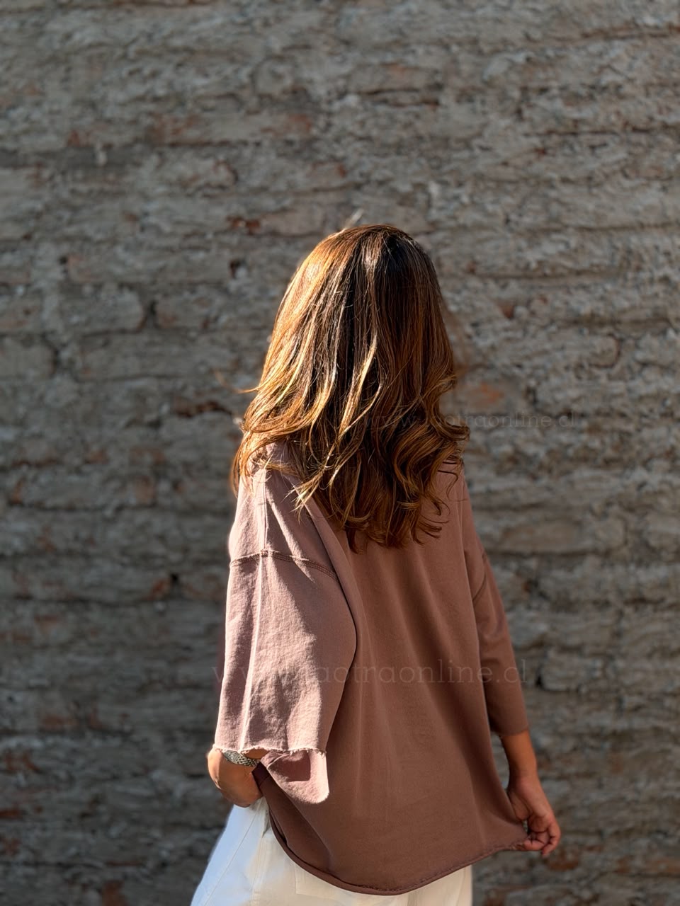 Poleron Oversize Ibiza marron