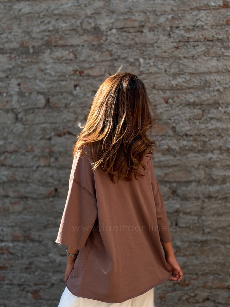 Poleron Oversize Ibiza marron