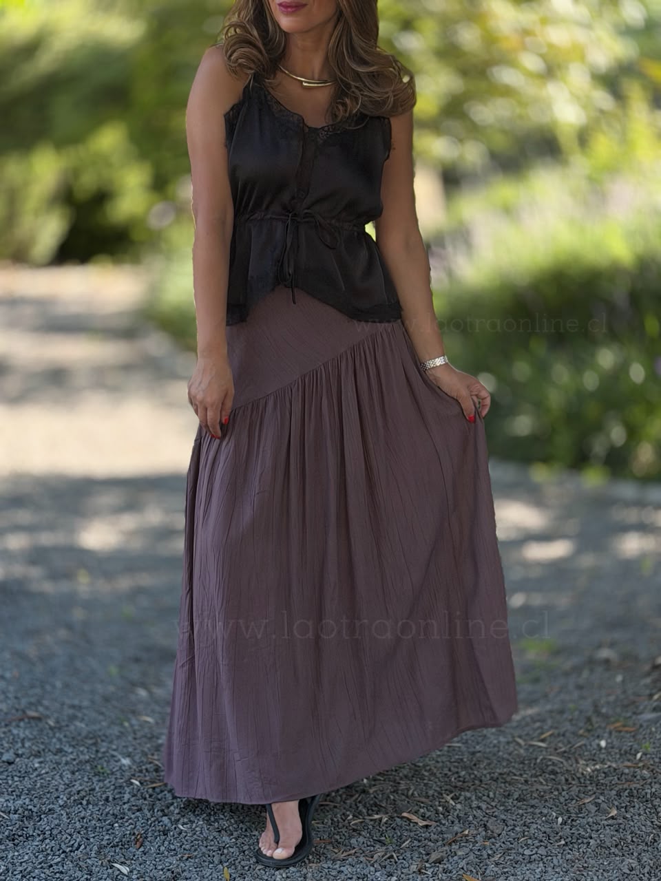 Falda tendencia choco/malva