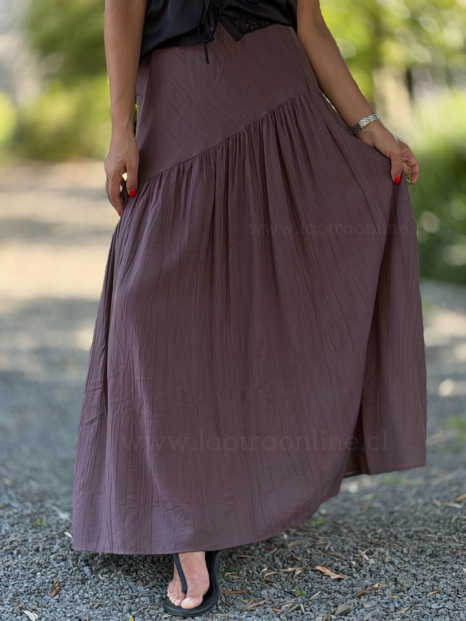 Falda tendencia choco/malva