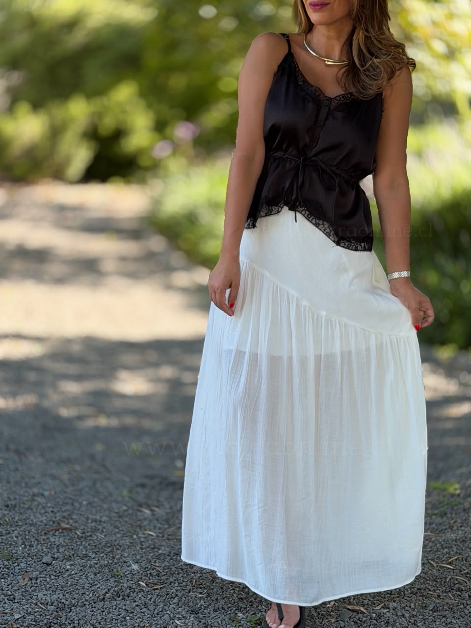 Falda tendencia blanco