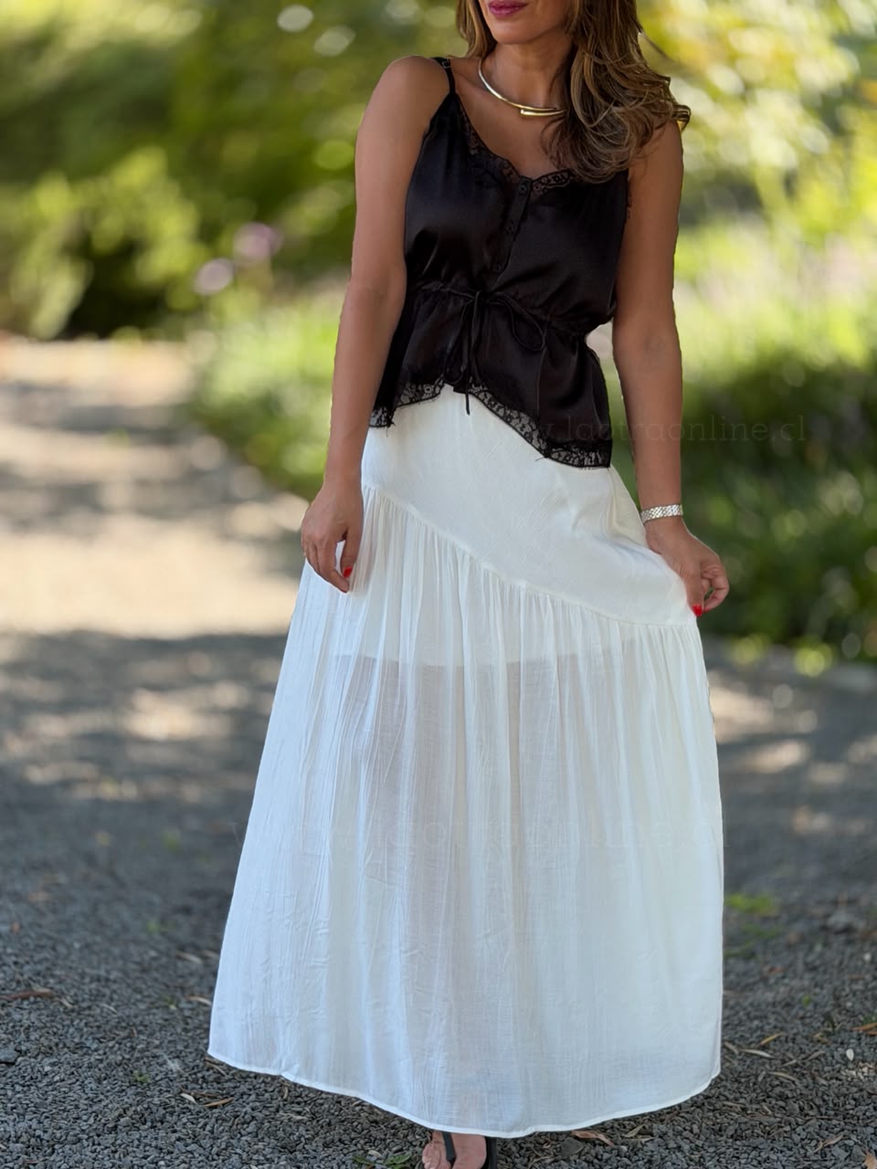 Falda tendencia blanco