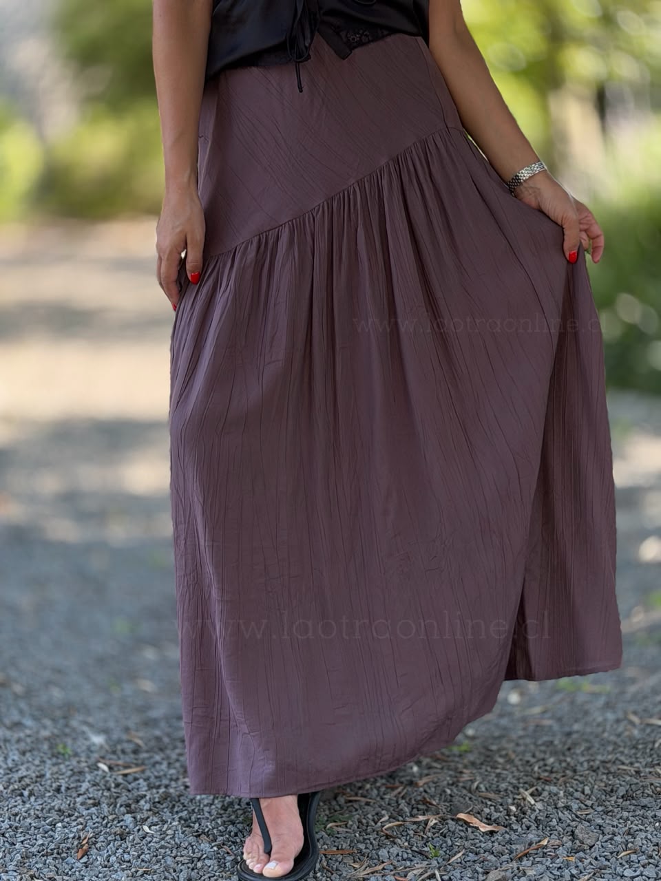 Falda tendencia choco/malva