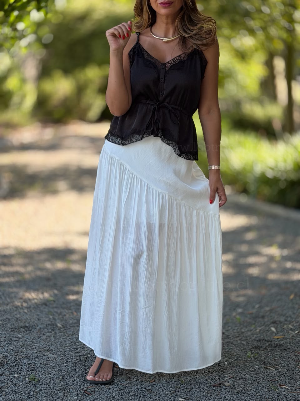 Falda tendencia blanco