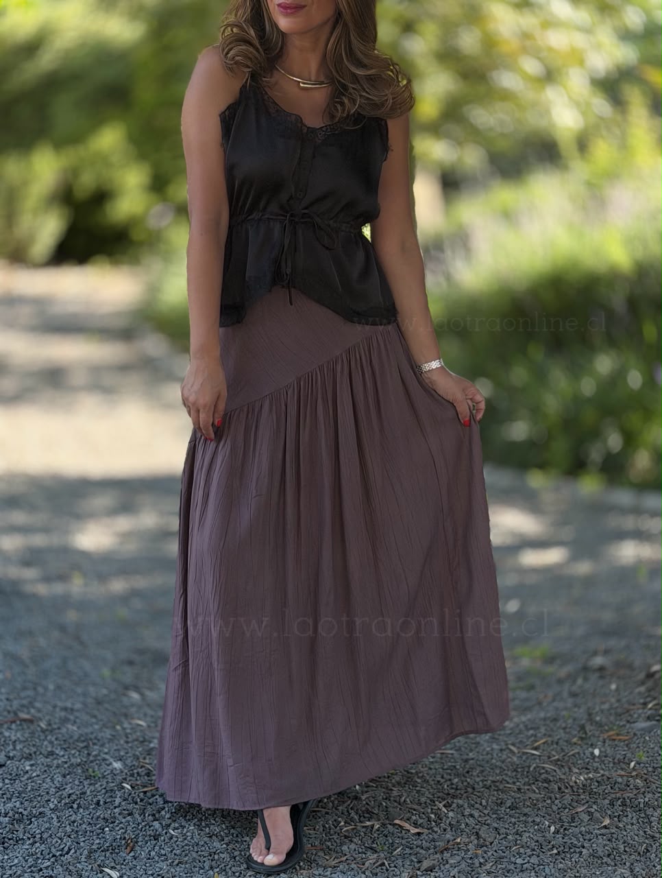 Falda tendencia choco/malva