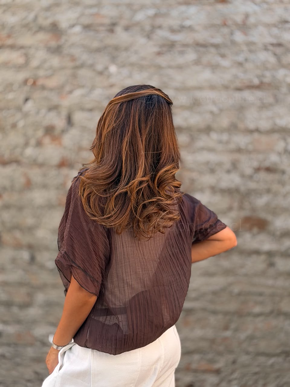 Blusa Perla marrón