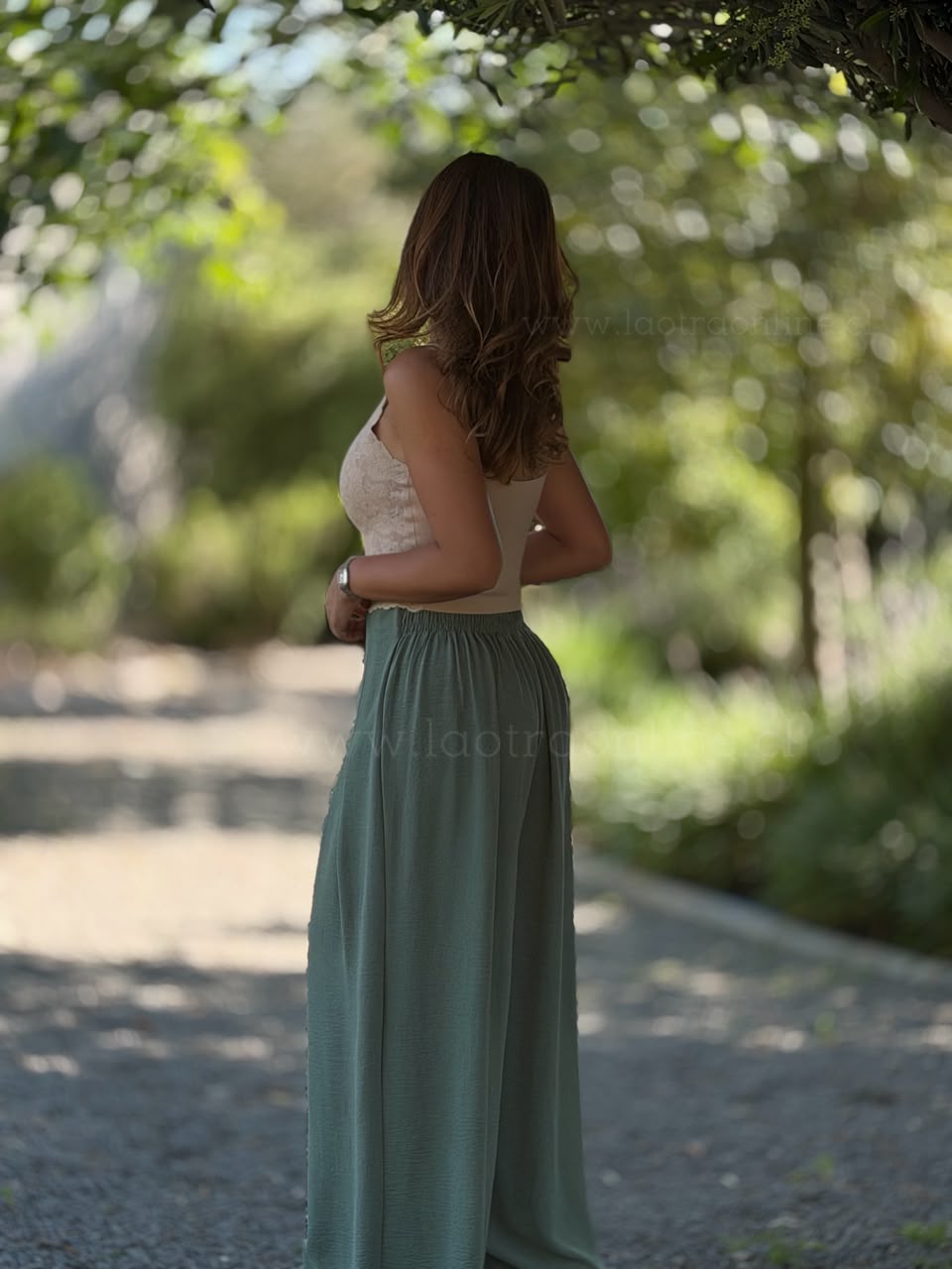 Pantalón Botones verde