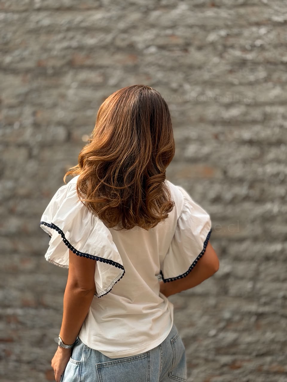 Polera Manga Magnífica azul