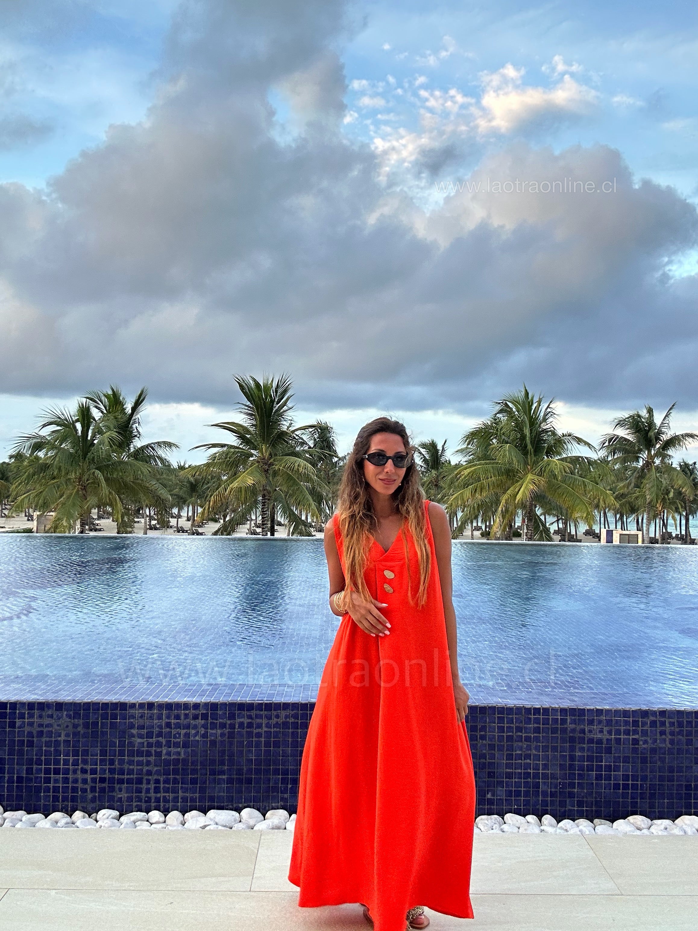 Vestido Luxemburgo naranjo