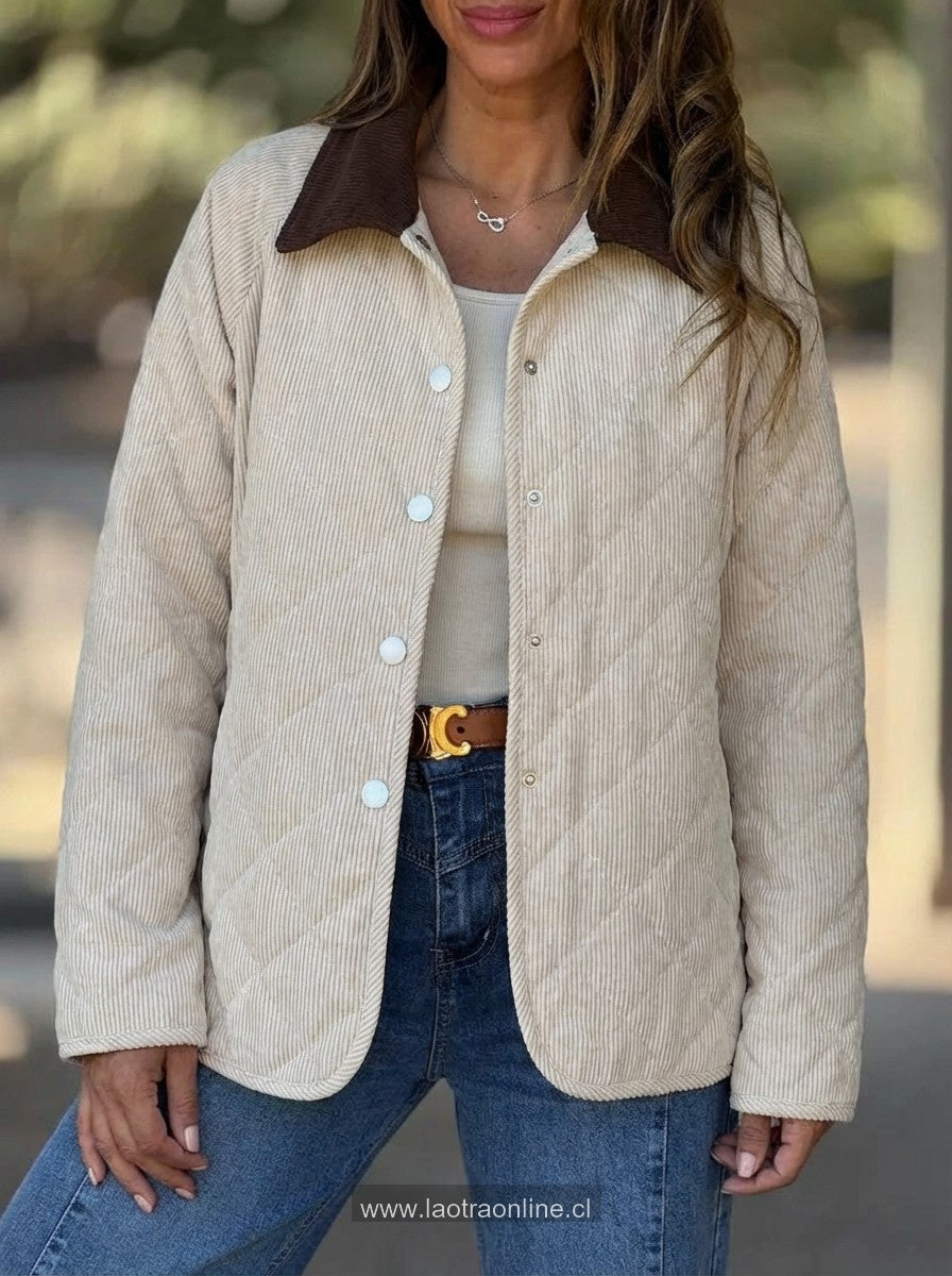 Chaqueta Cotele Beige