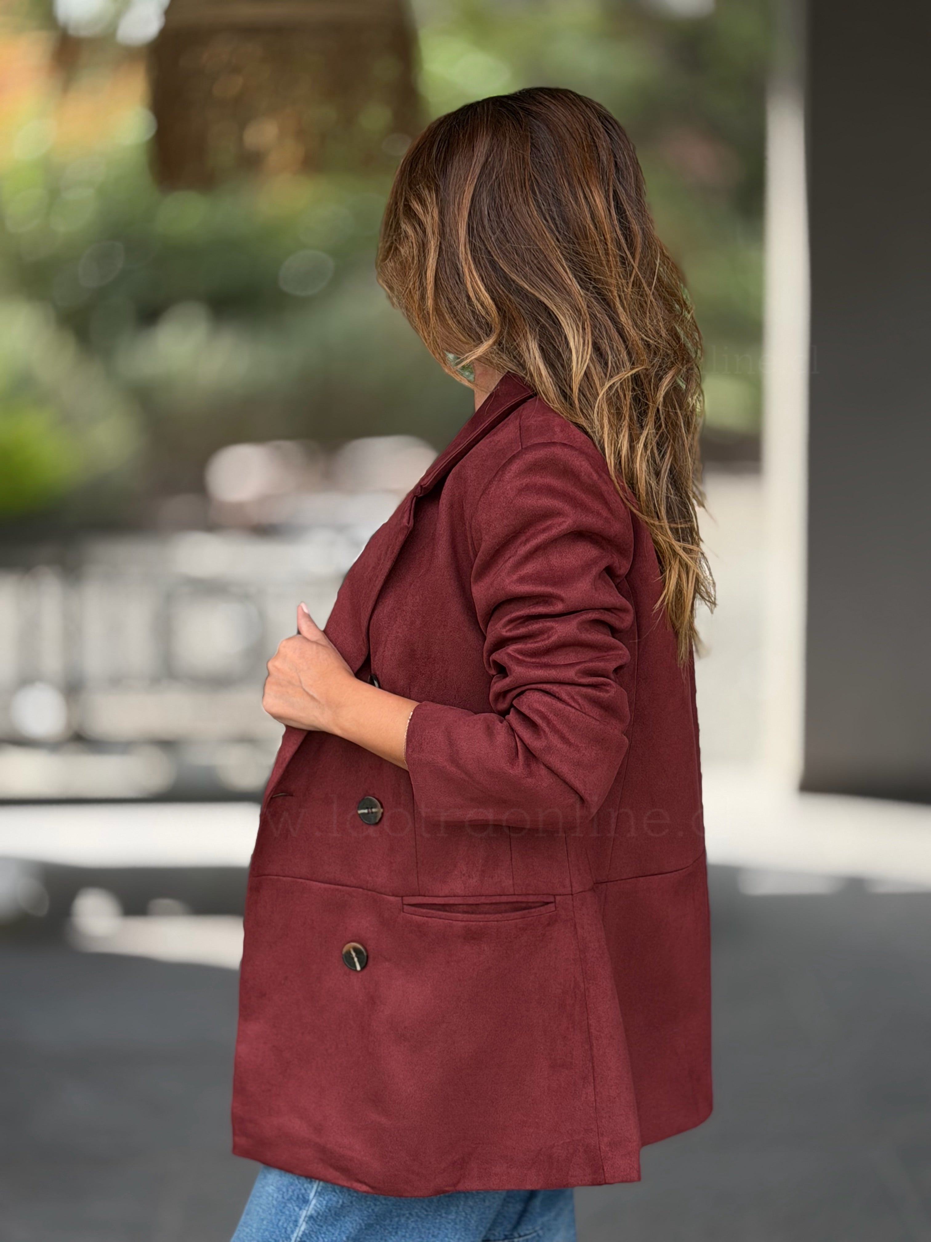 Blazer gamuza soñado granate