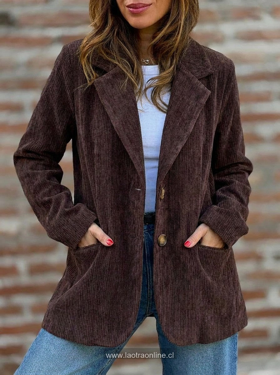 Blazer terciopelo marron oscuro