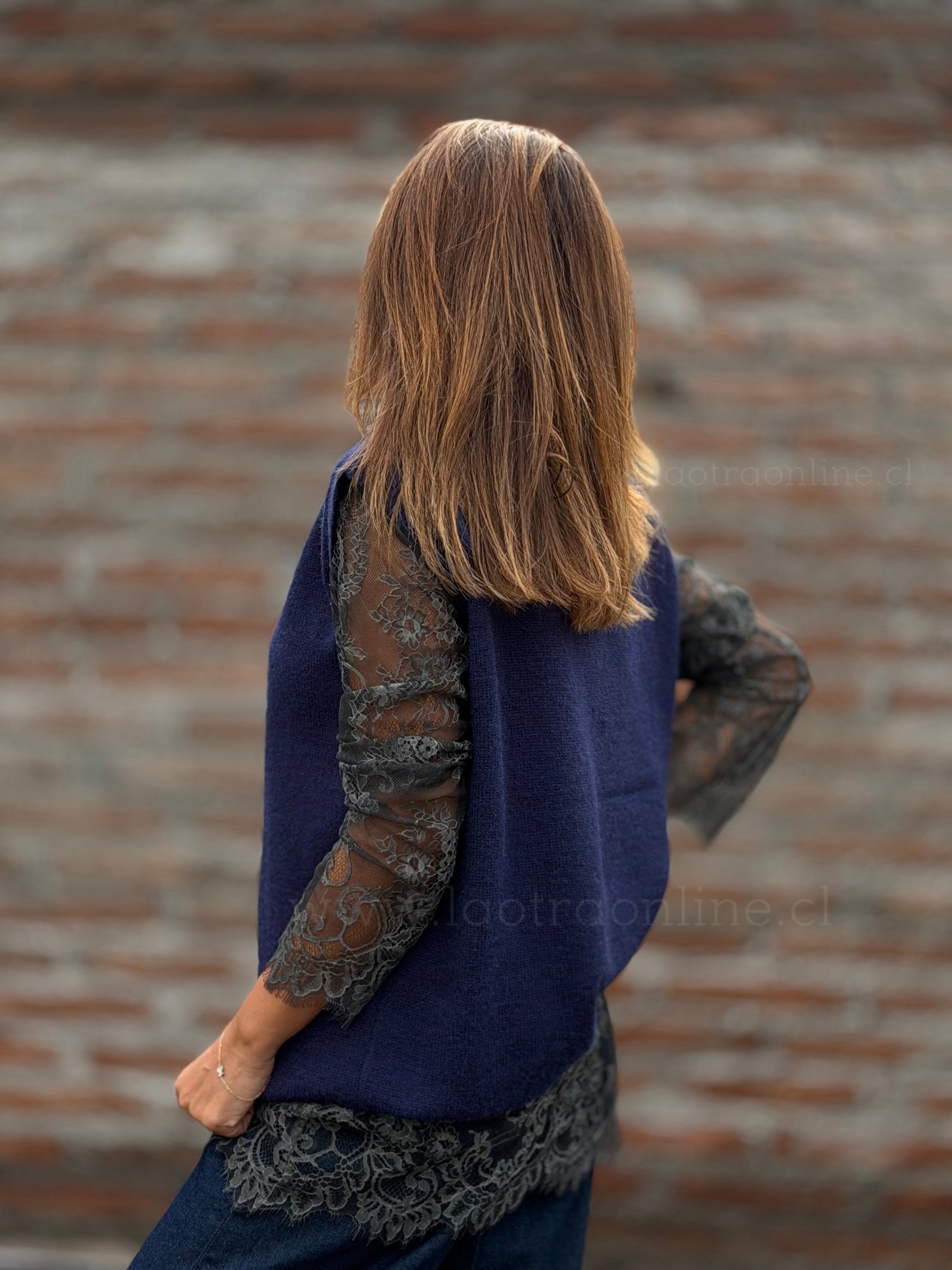 Sweater polo azul