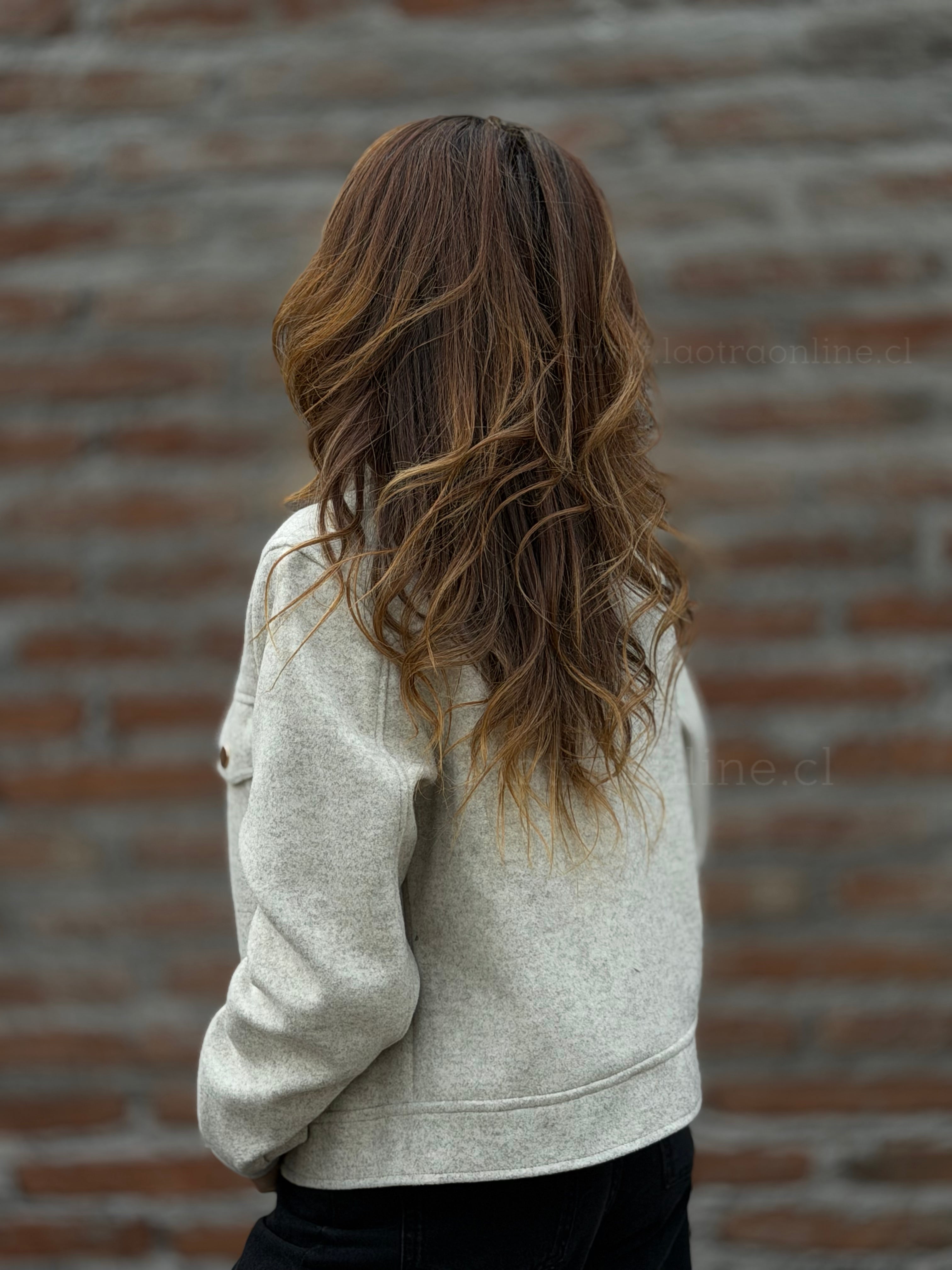 Chaqueta clásica paño gris/crema