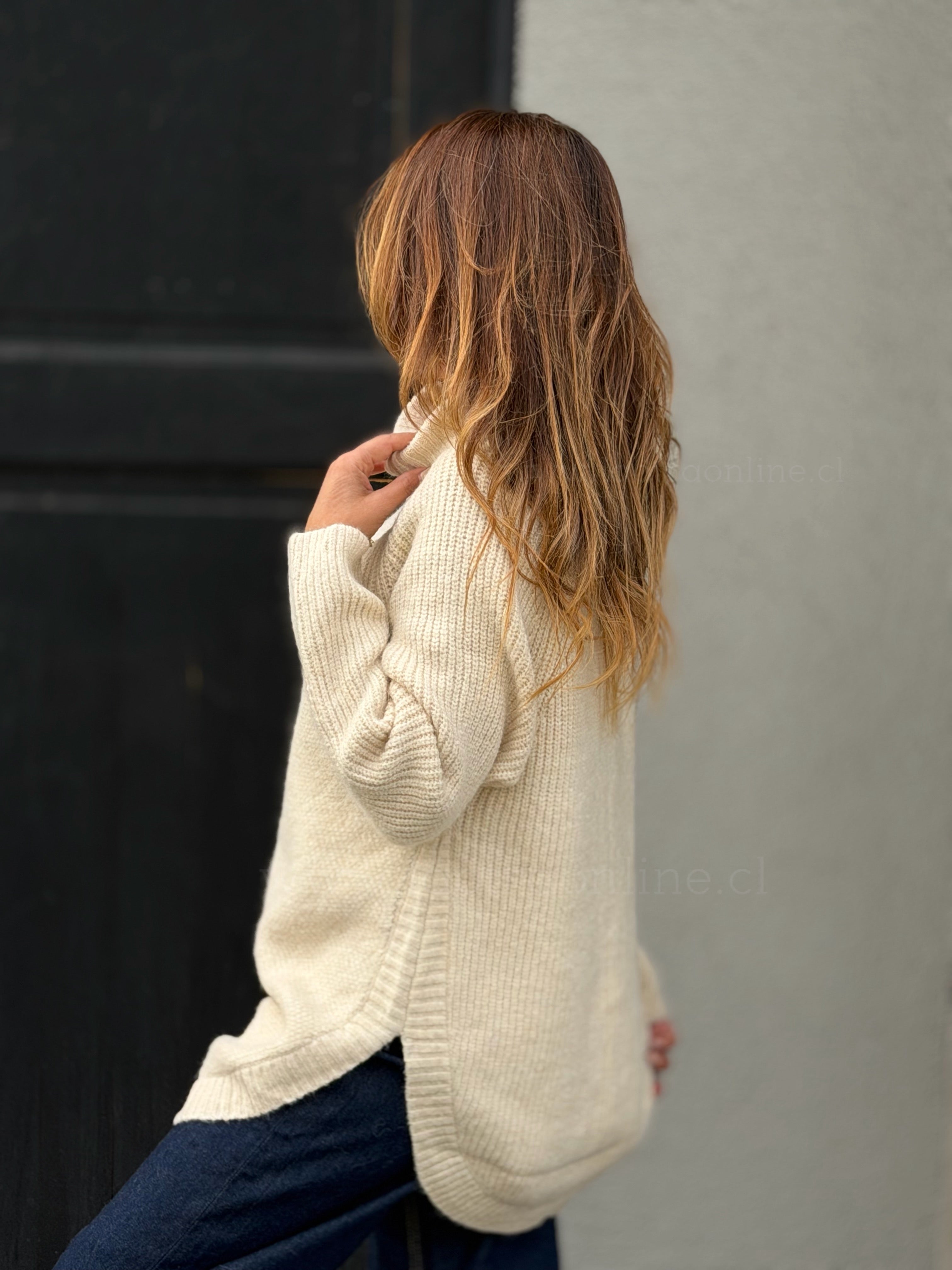 Sweater basta circular beige