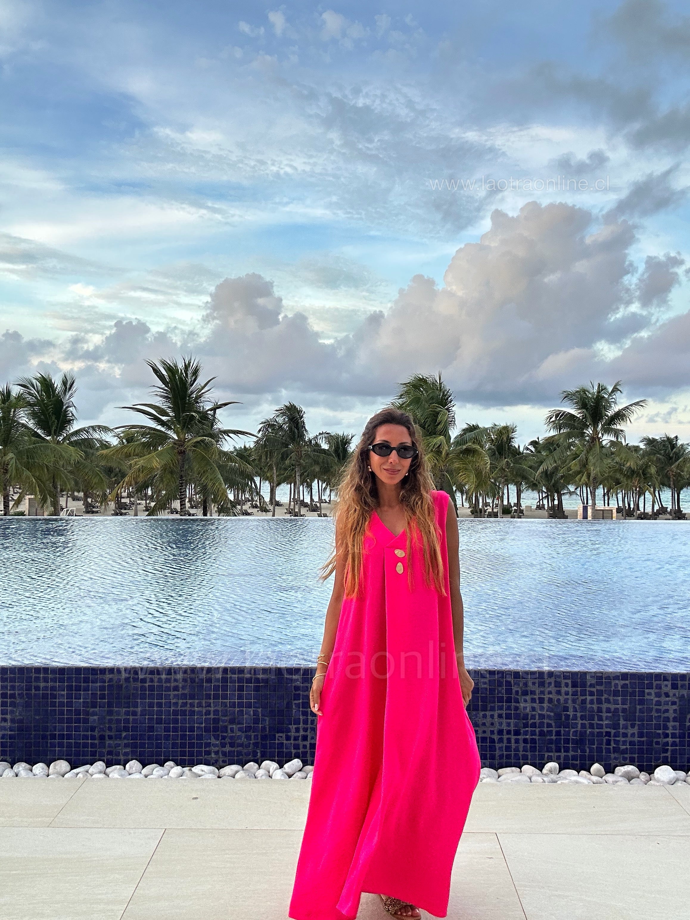 Vestido Luxemburgo fucsia