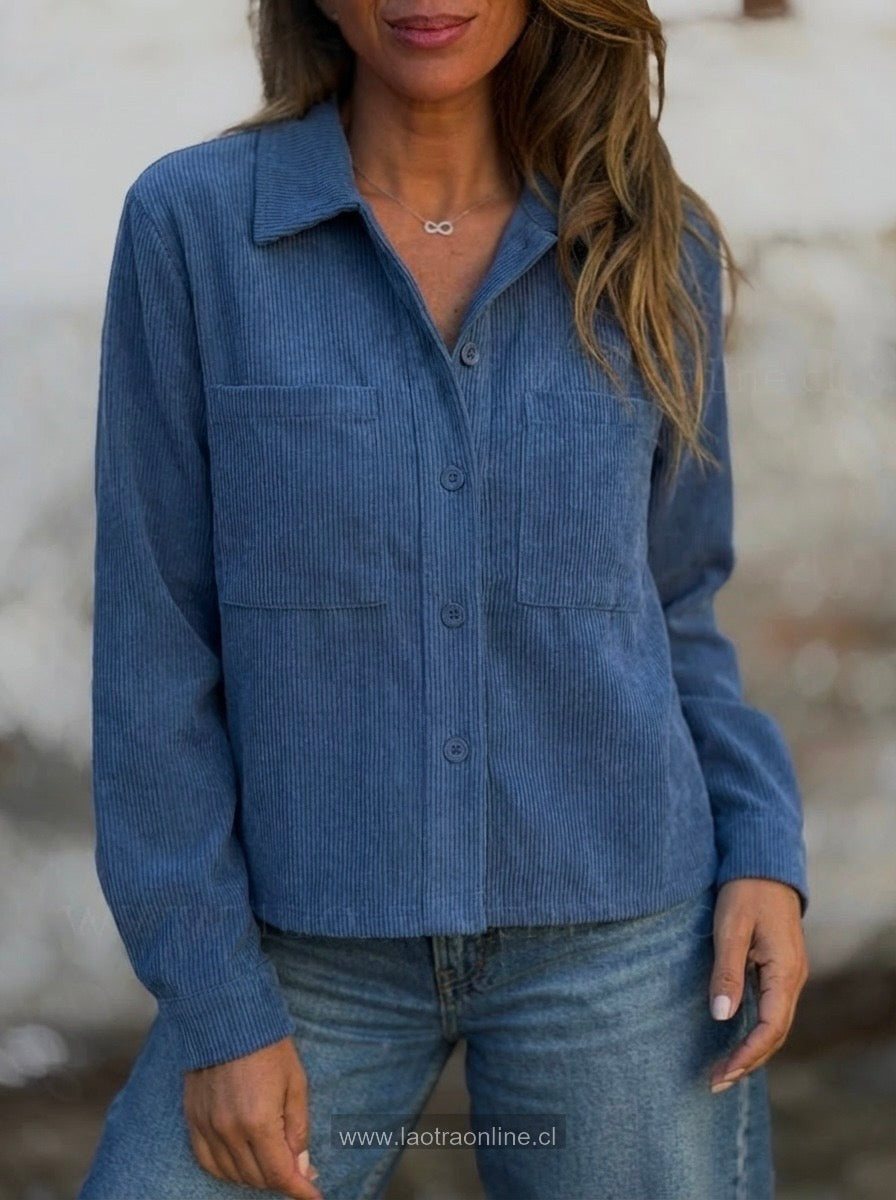 Blusa recta Cotele azul