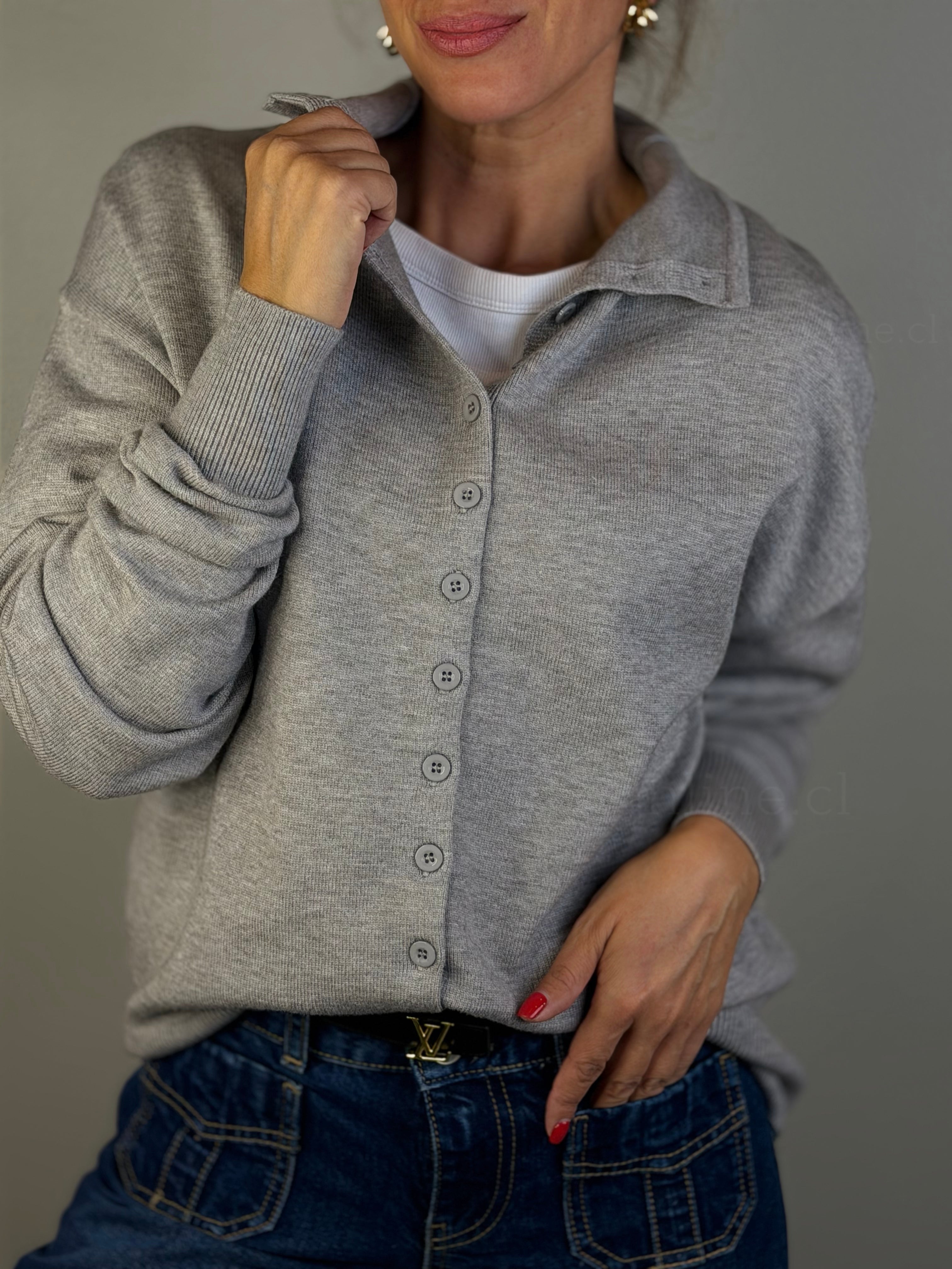 Chalequito Buttons gris