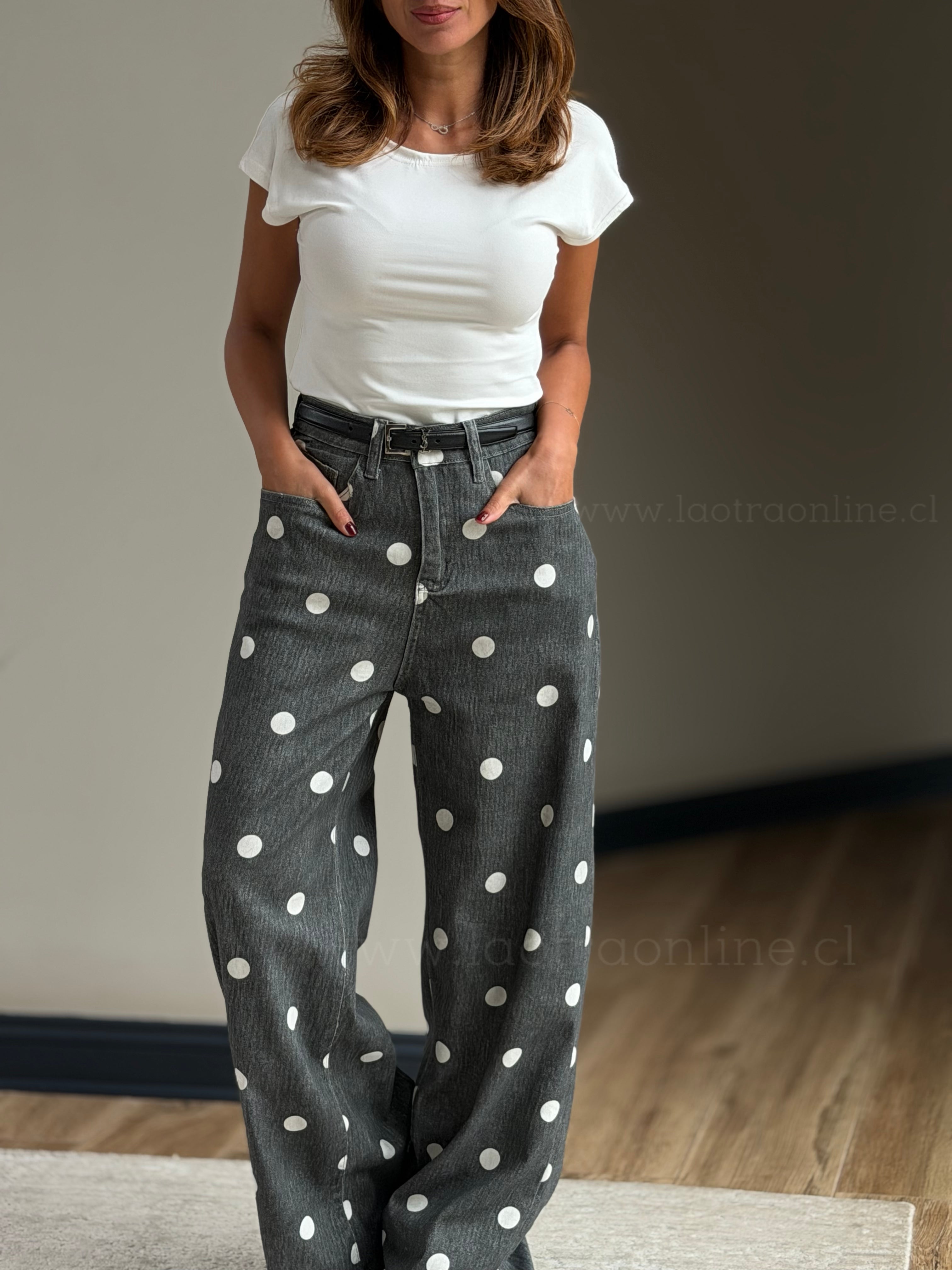Jeans lunares precioso marengo
