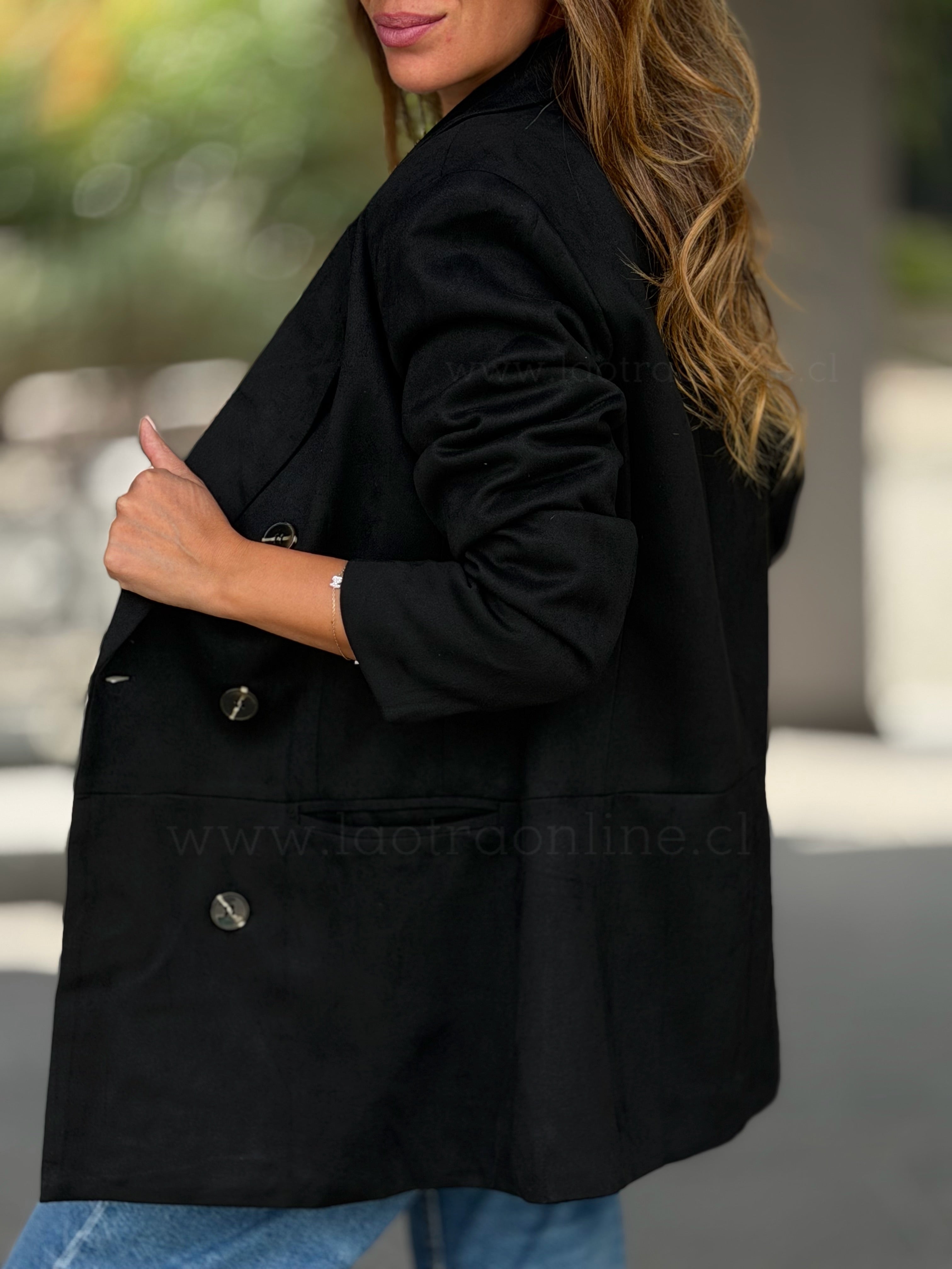 Blazer gamuza soñado negro