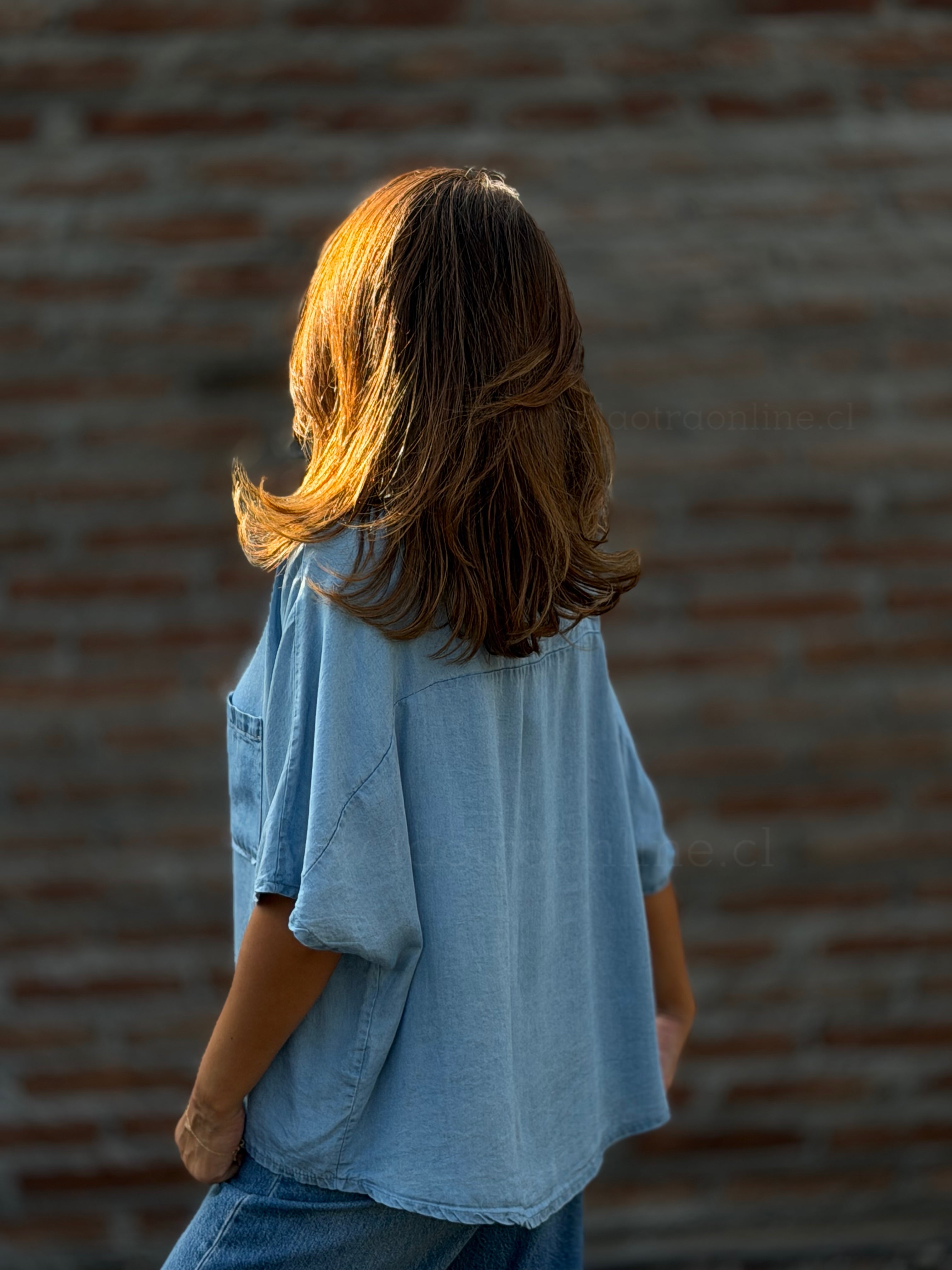 Polera/Blusa Río celeste