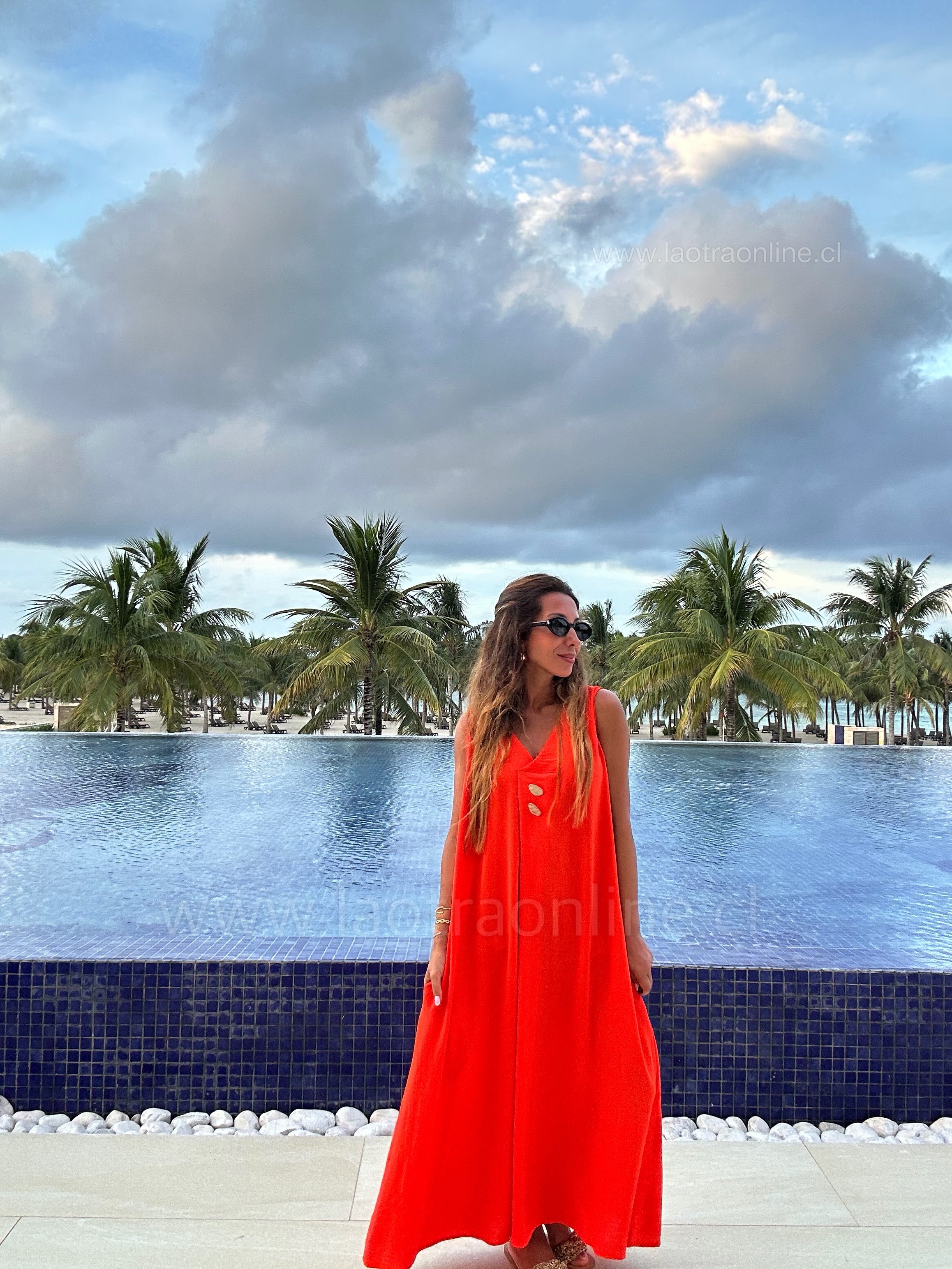 Vestido Luxemburgo naranjo