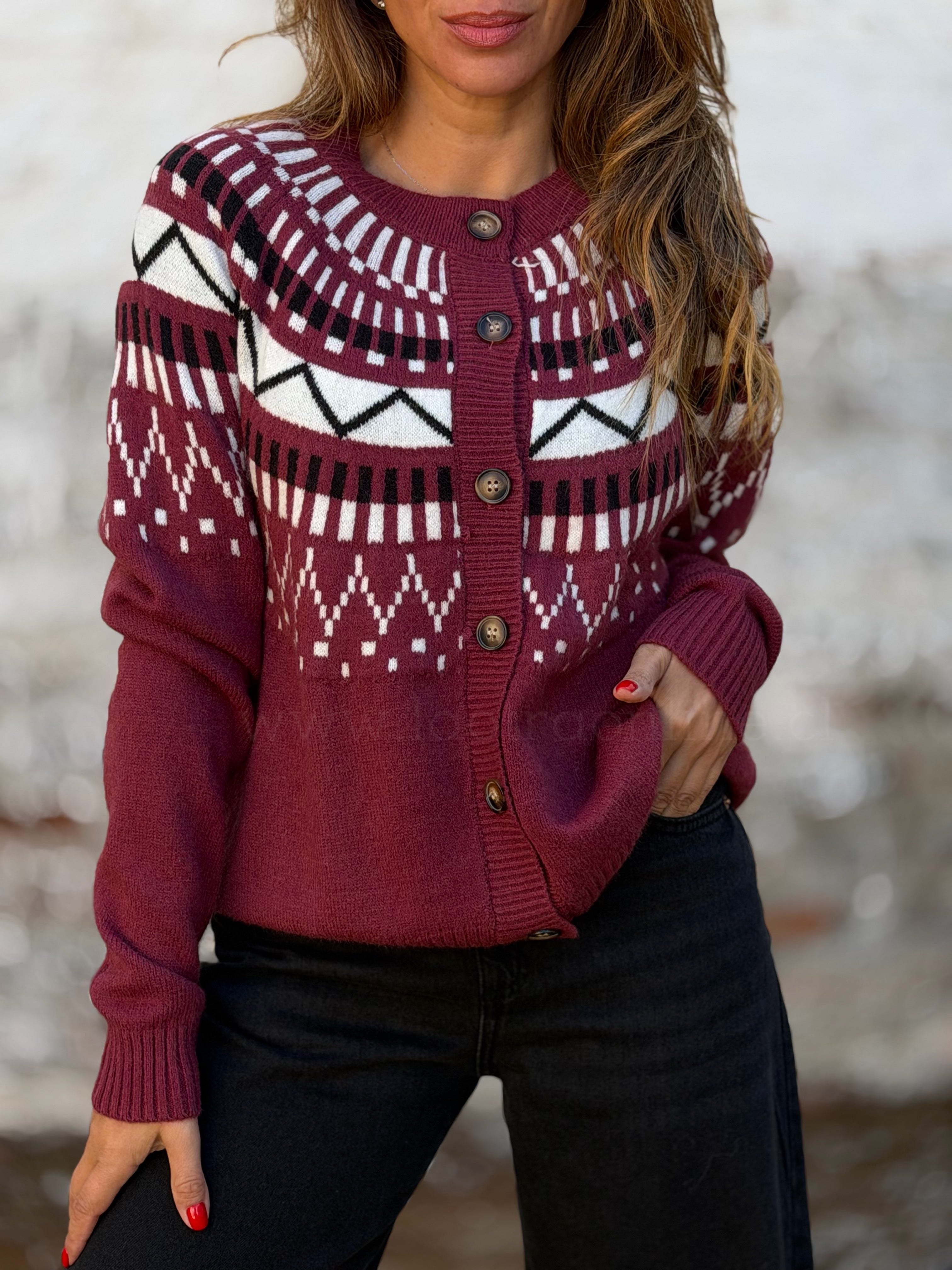 Chaleco Vintage cherry