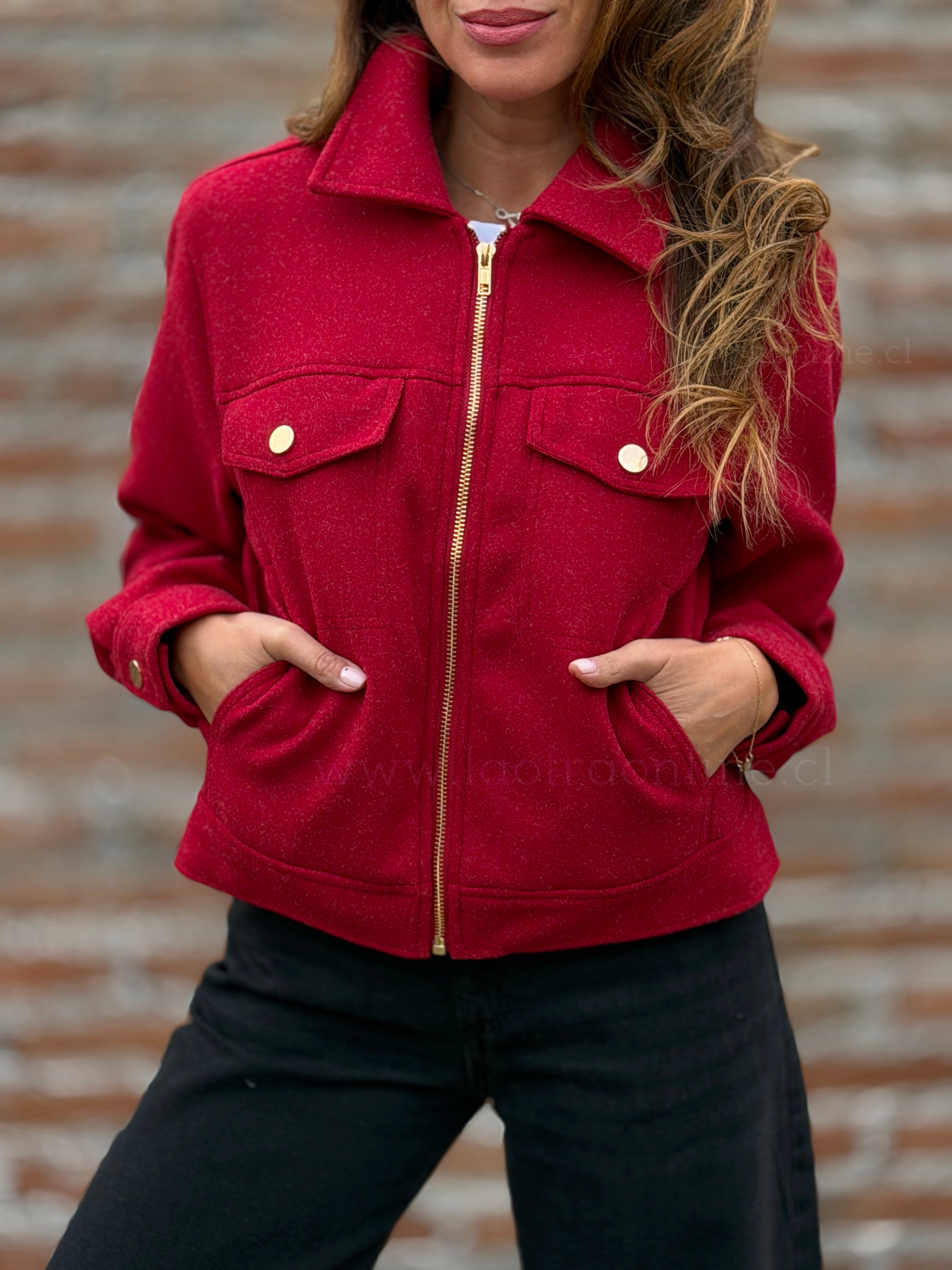 Chaqueta clásica paño rojo