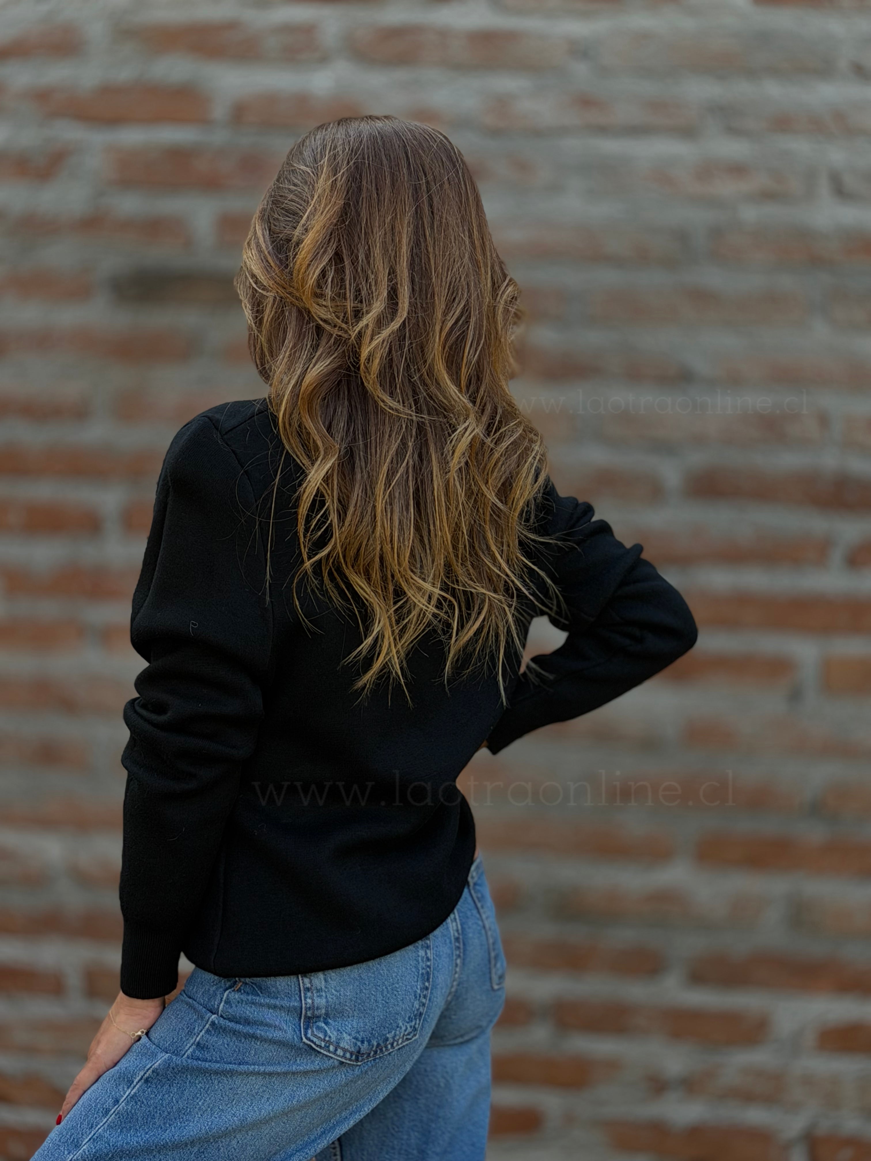 Sweater Volterra forrado negro