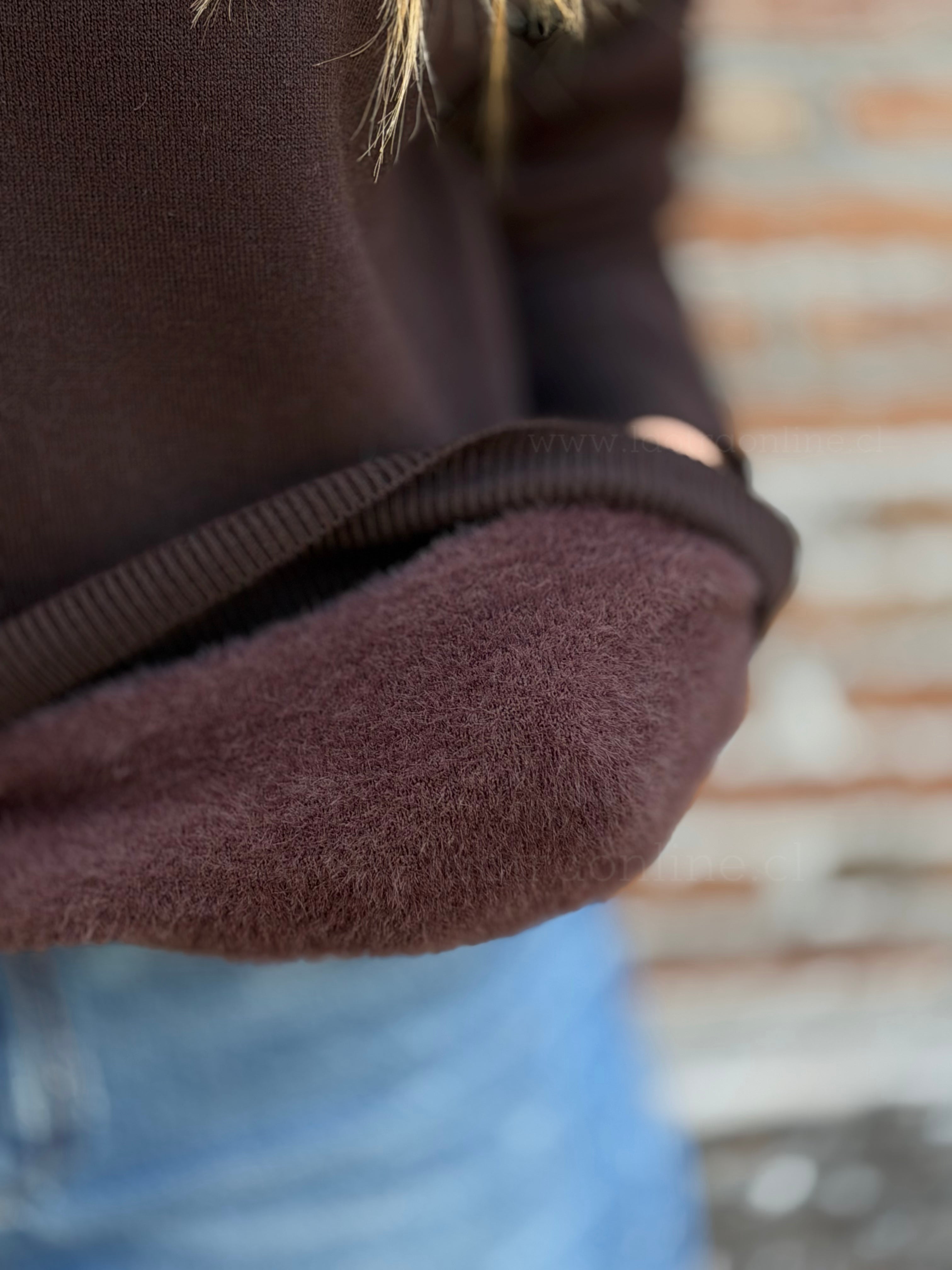 Sweater Volterra forrado choco