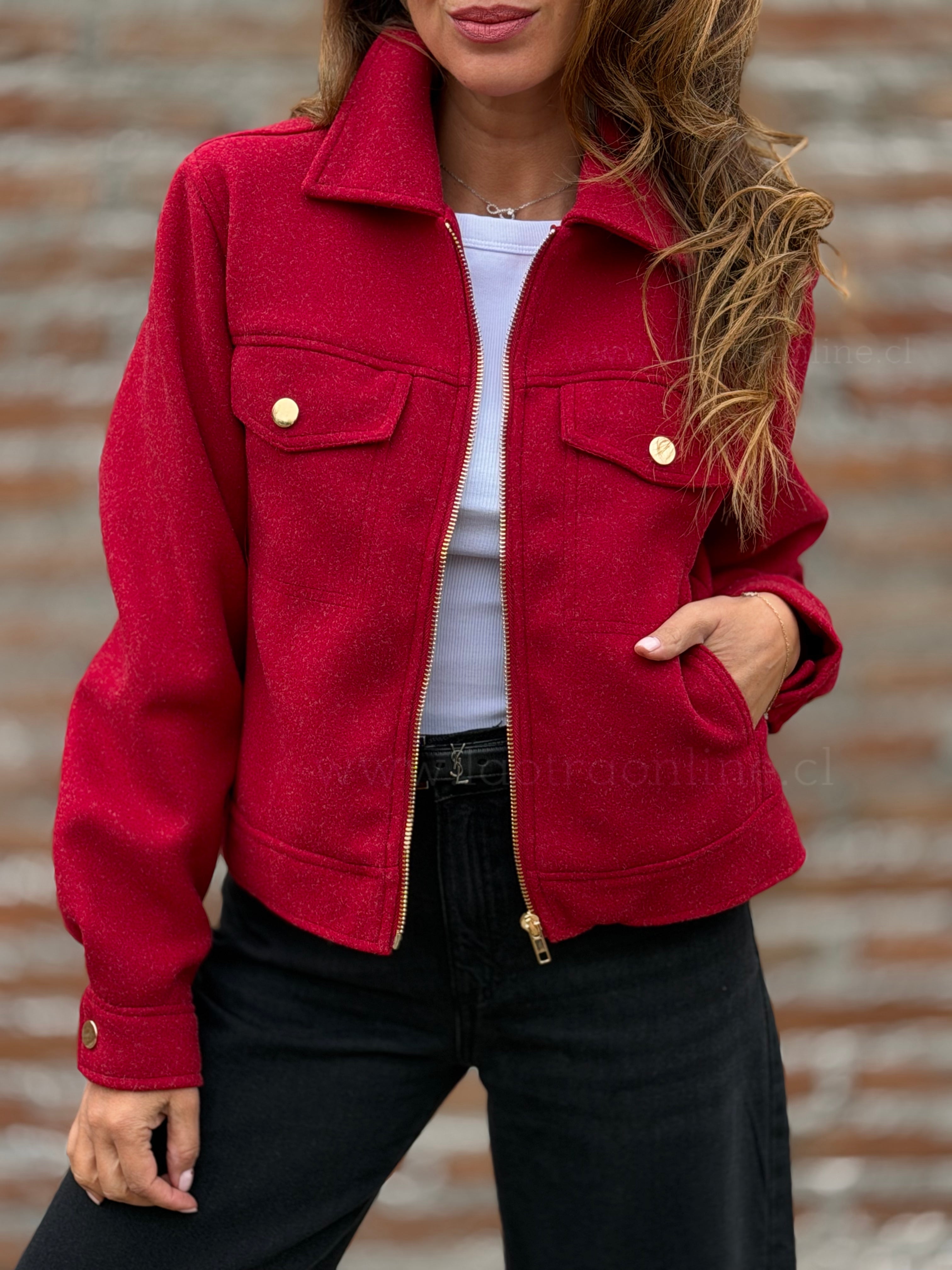 Chaqueta clásica paño rojo