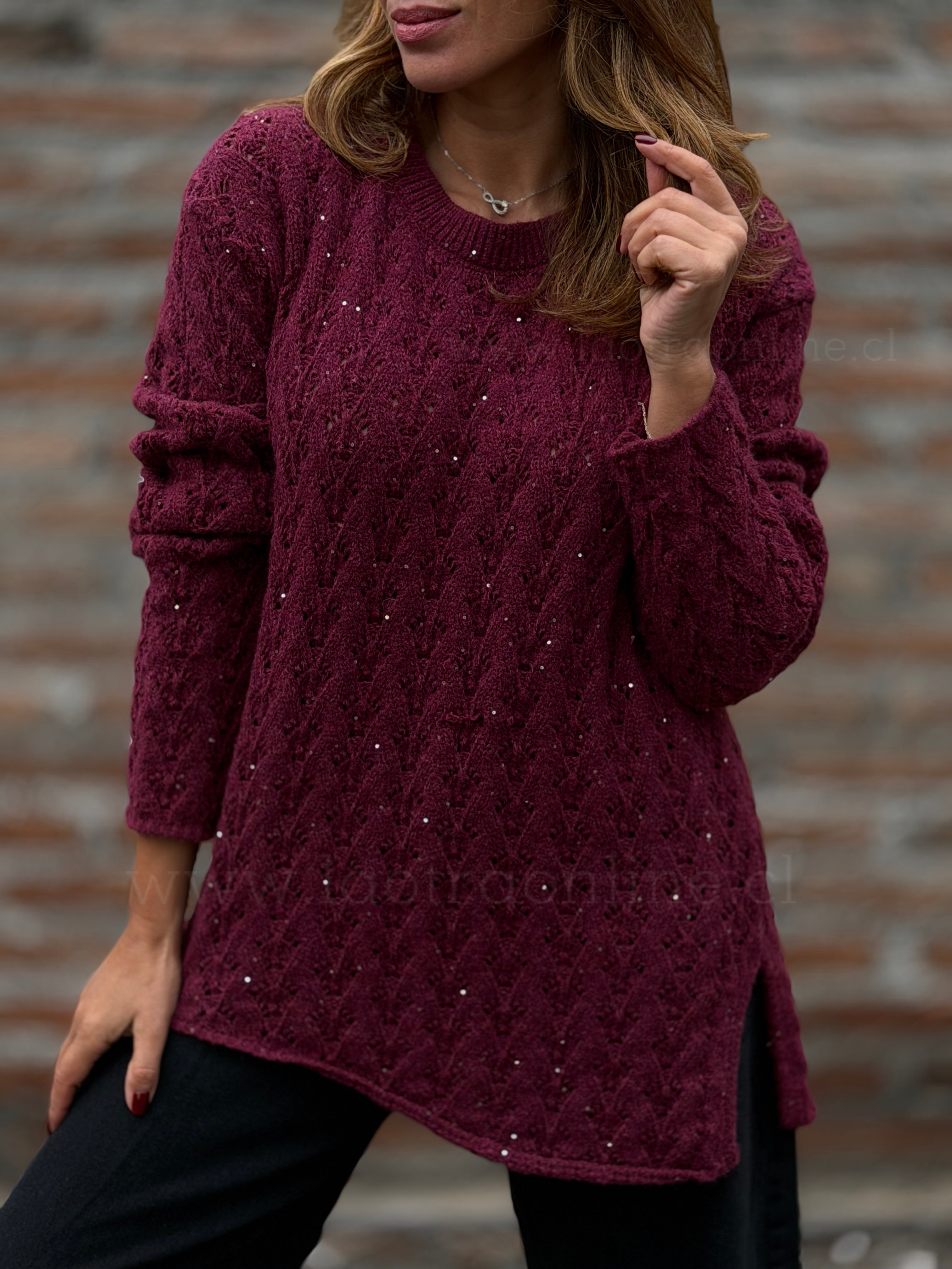 Sweater mini lentejuela Cherry