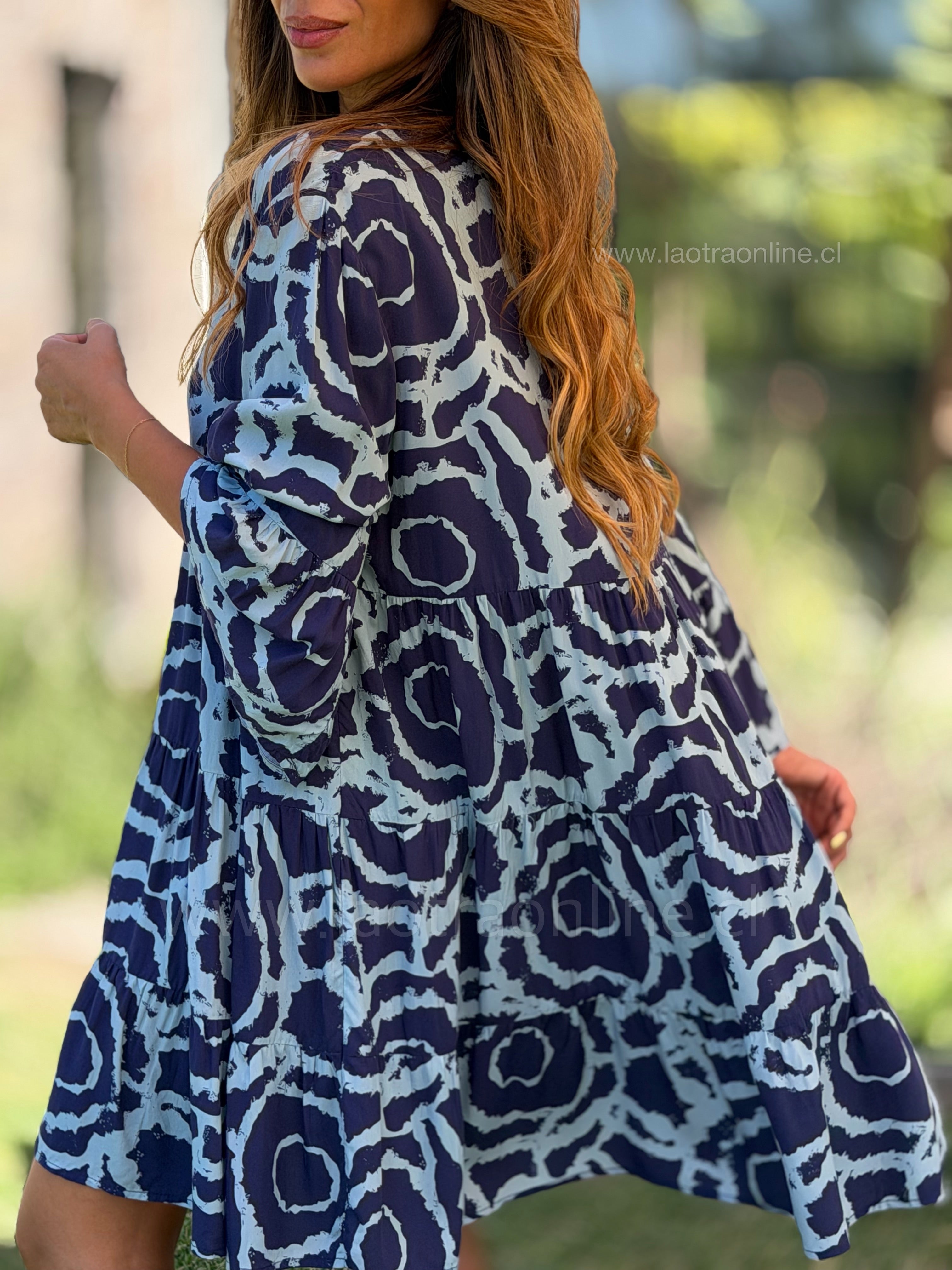 Vestido María Antonieta azul