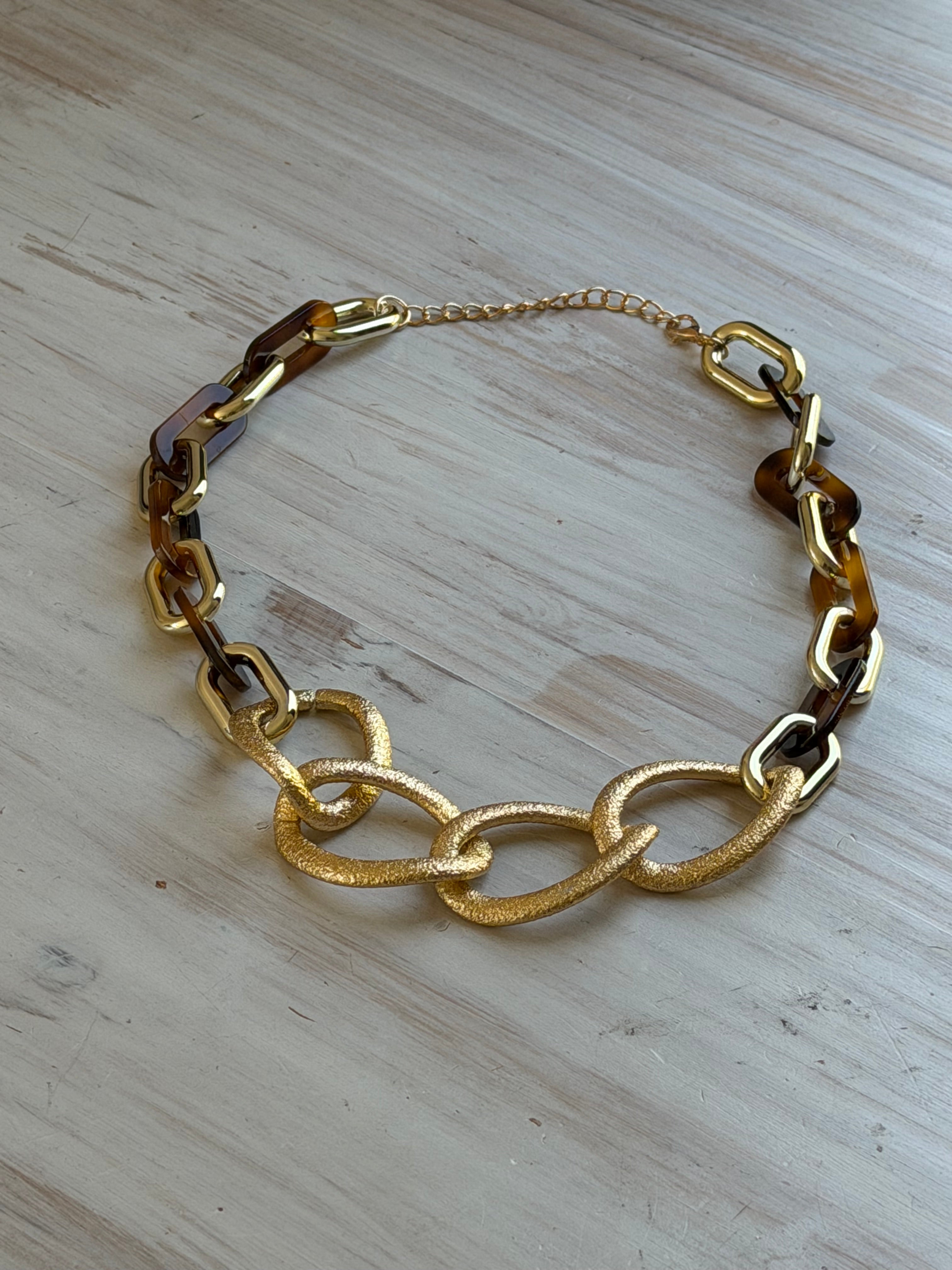 Collar Argollas tierra