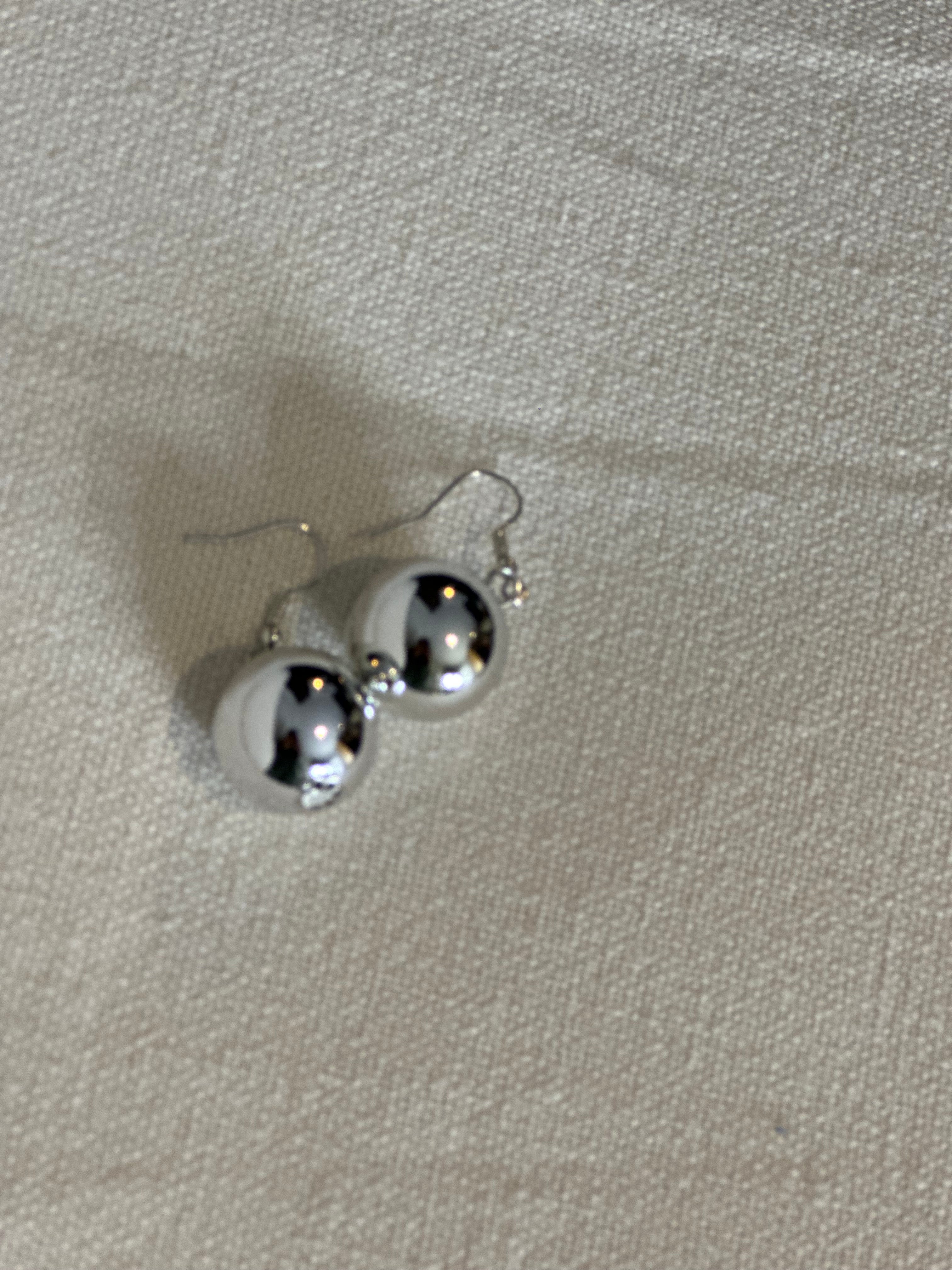 Aros circular largo en plateado