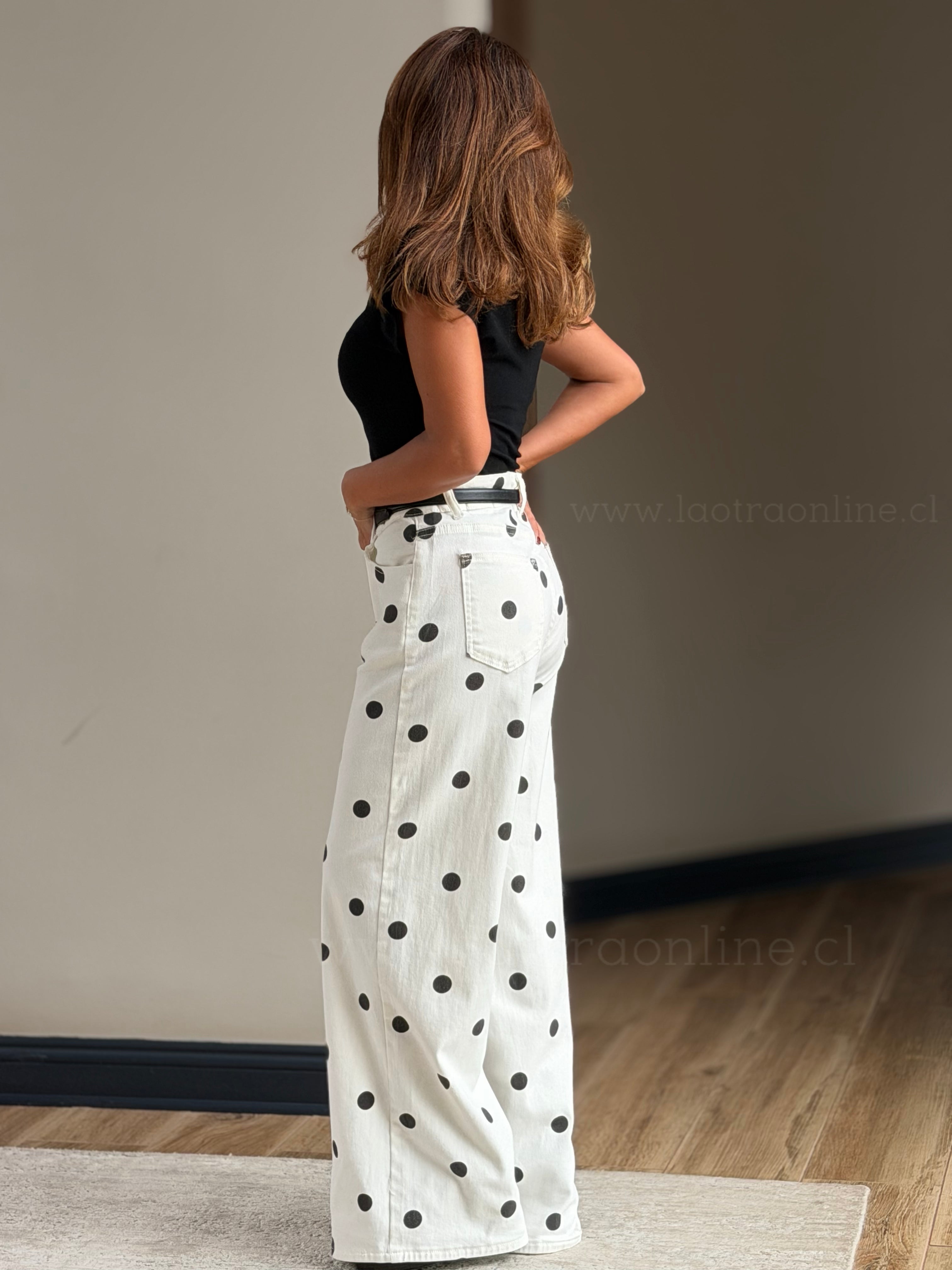 Jeans lunares precioso hueso