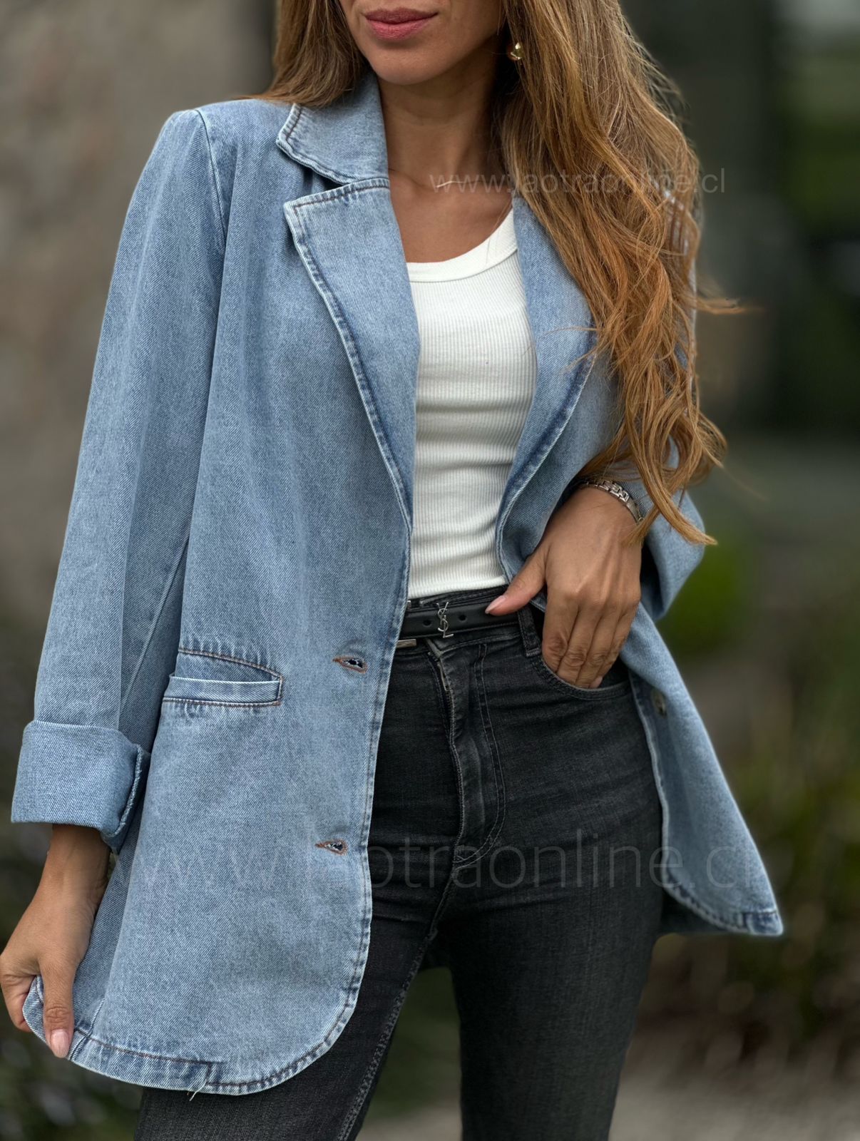 Blazer Florencia celeste