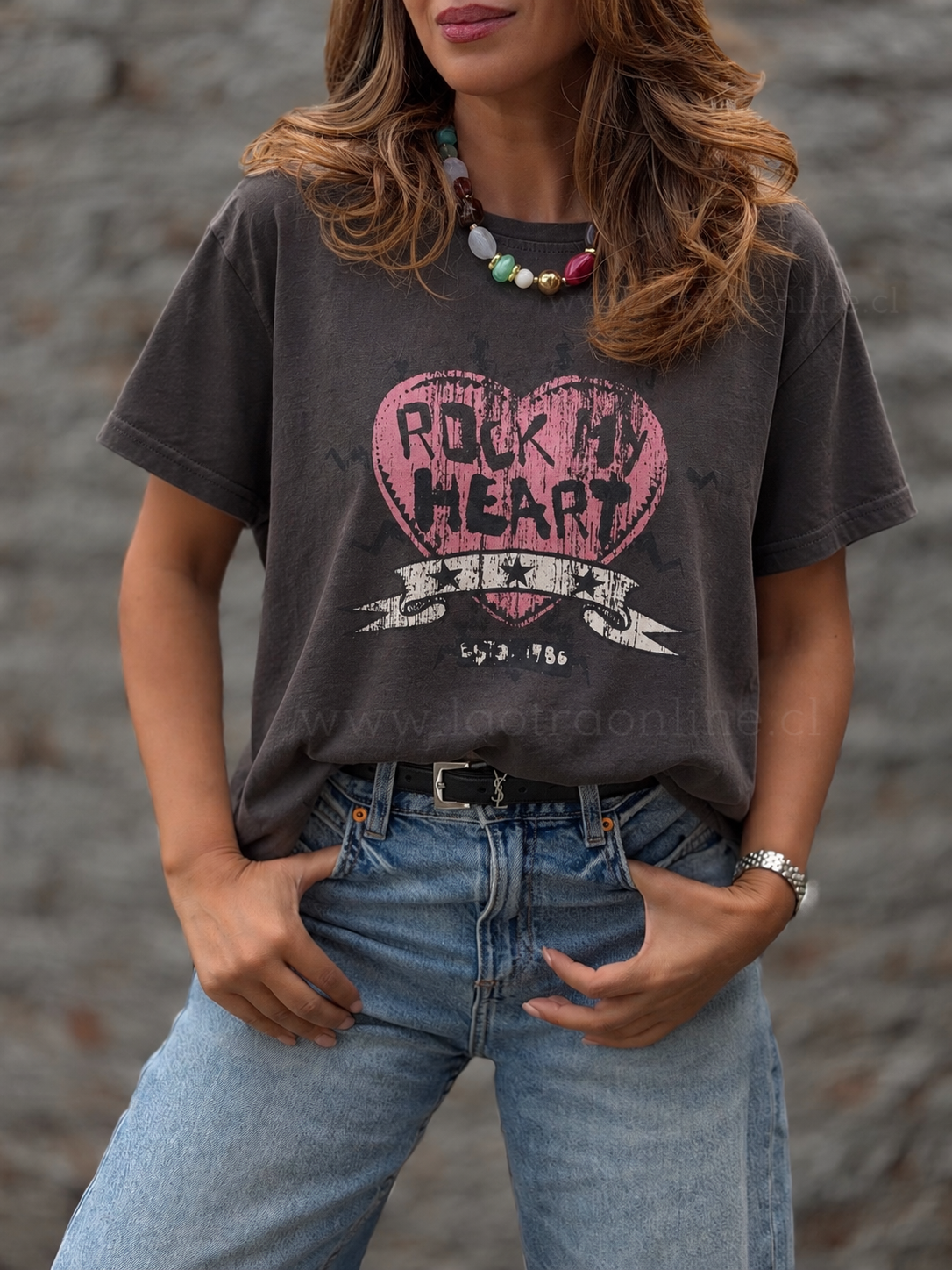 Polera Heart marrón