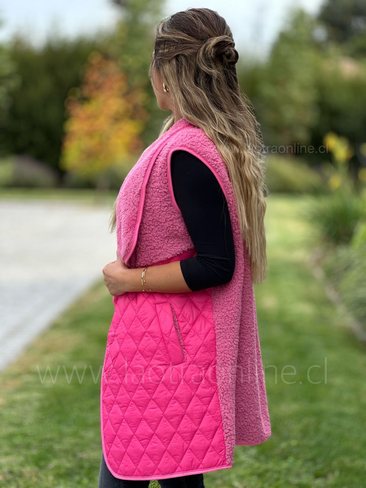 Parca sin mangas Maldivas fucsia