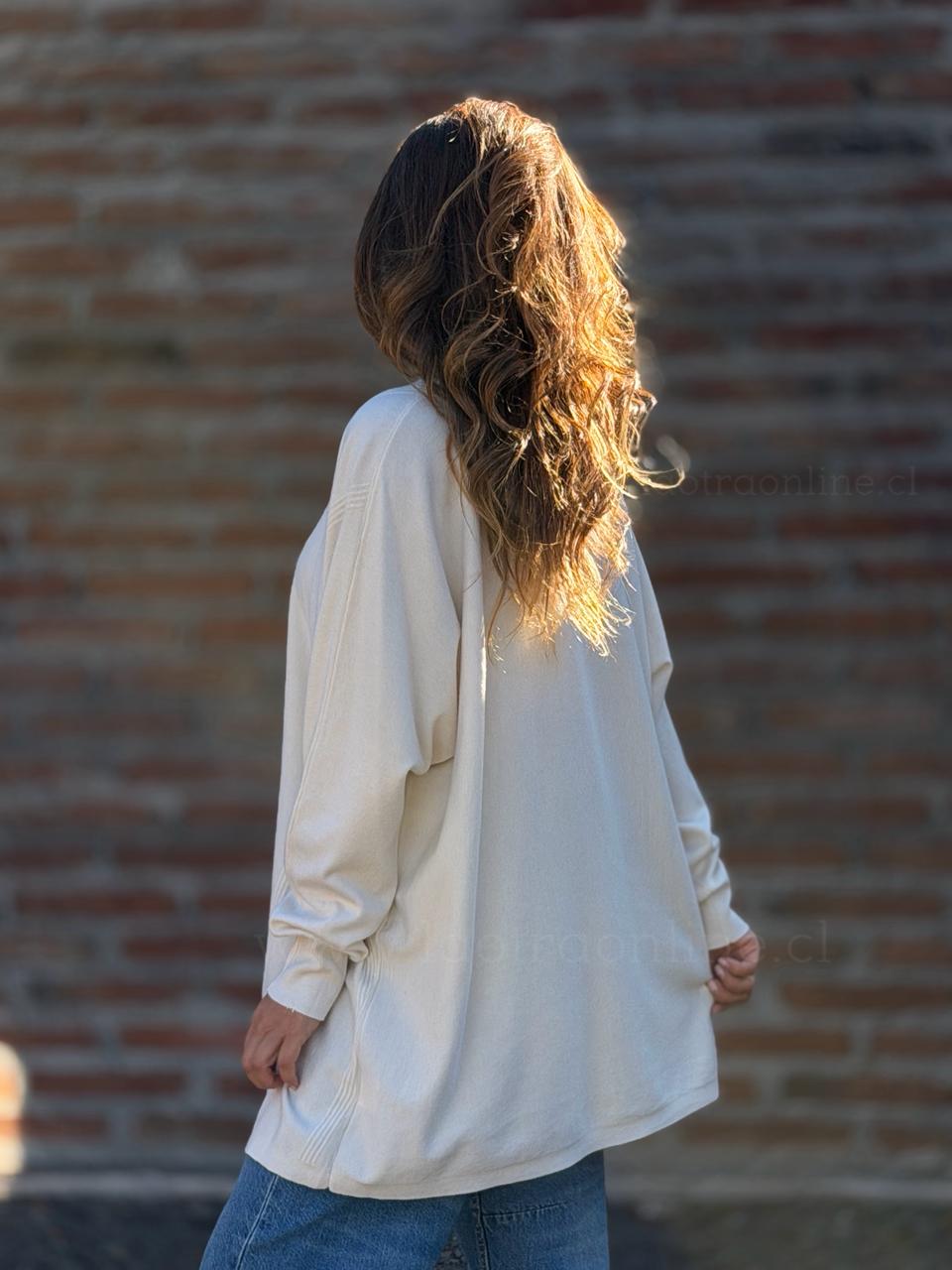 Sweater Textura oversize blanco