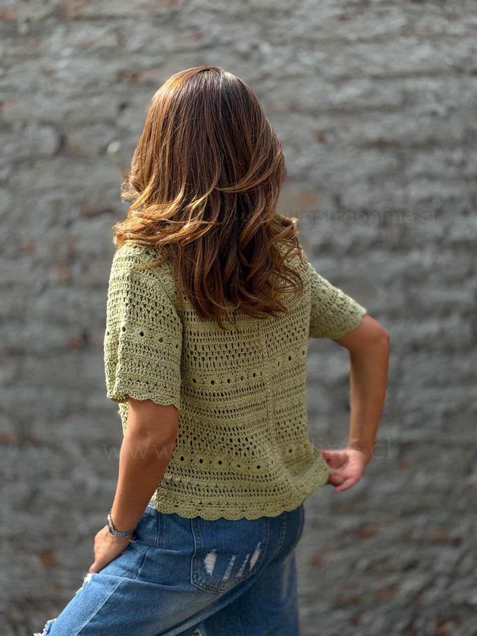 Polera Tejida Sol olivo