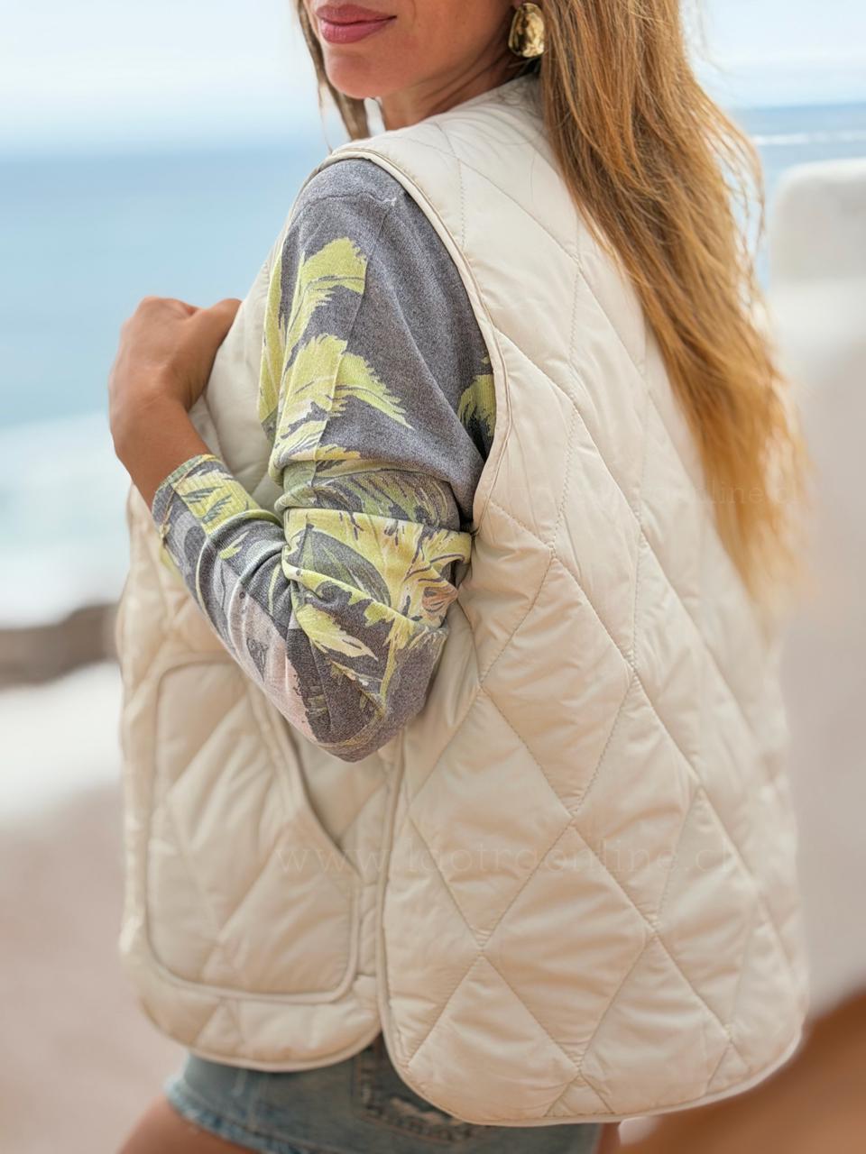 Sin mangas Sol crema