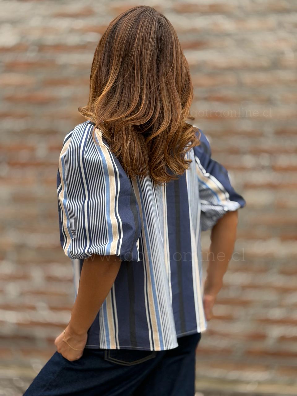 Blusa Rayas azul