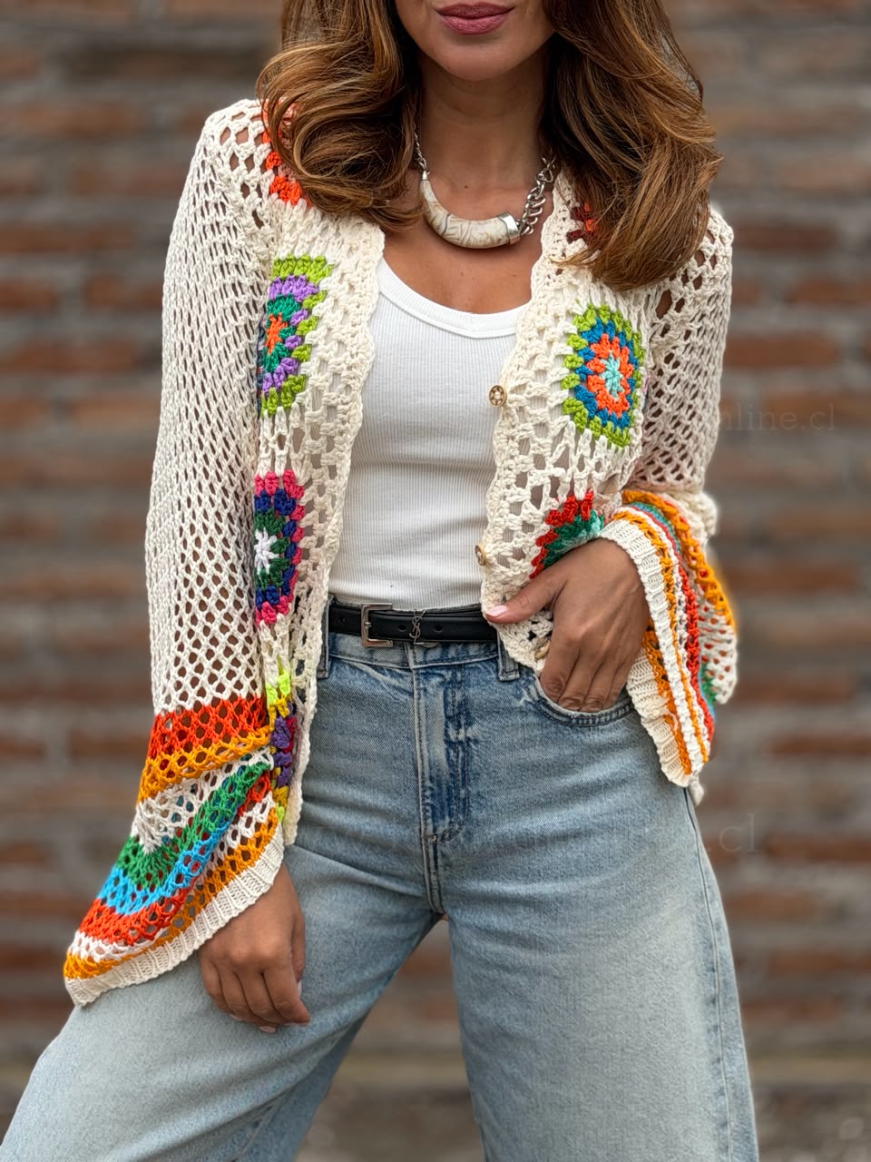 Chaleco Manga encanto beige