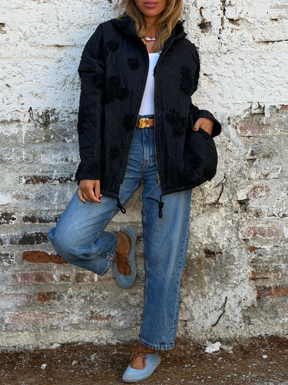 Chaqueta Relieve negro